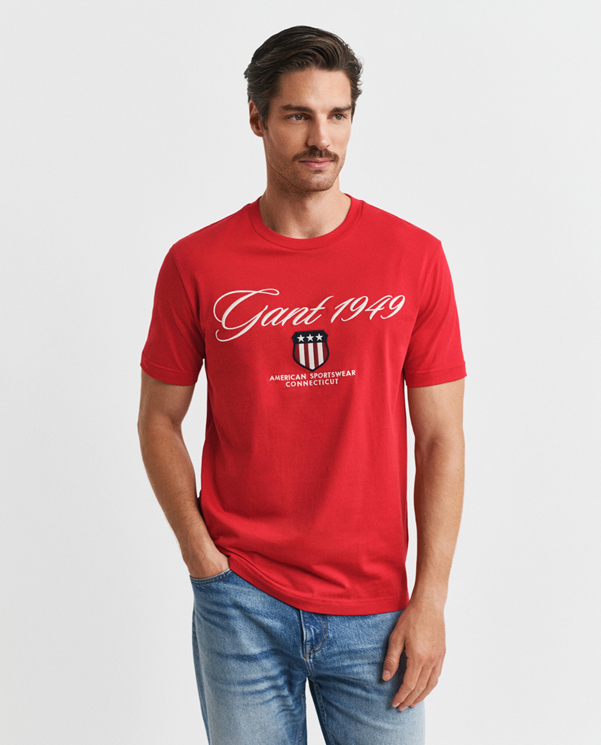 Imagem 0 de T-shirt com Logótipo à Frente e Manga Curta Tamanhos Grandes
