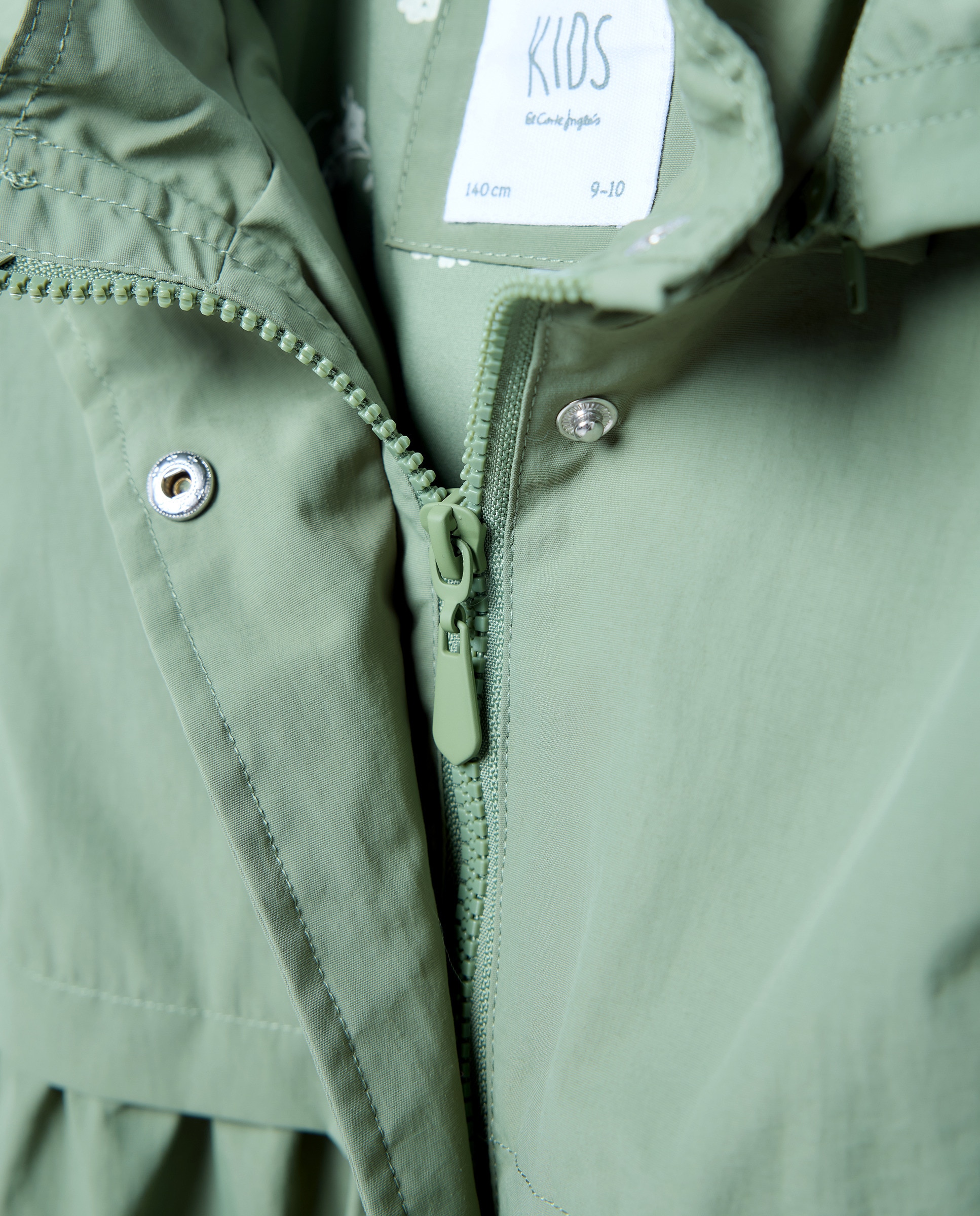 Parka Lisa Clássica Fake Memory Verde-2