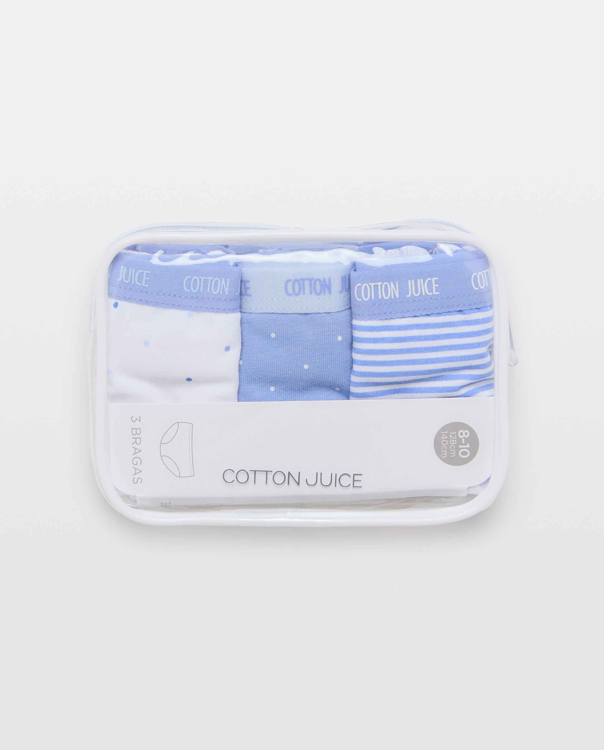 Pack de 3 Cuecas pela Anca com Estampado Variado Cotton Juice Azul-marinho-4