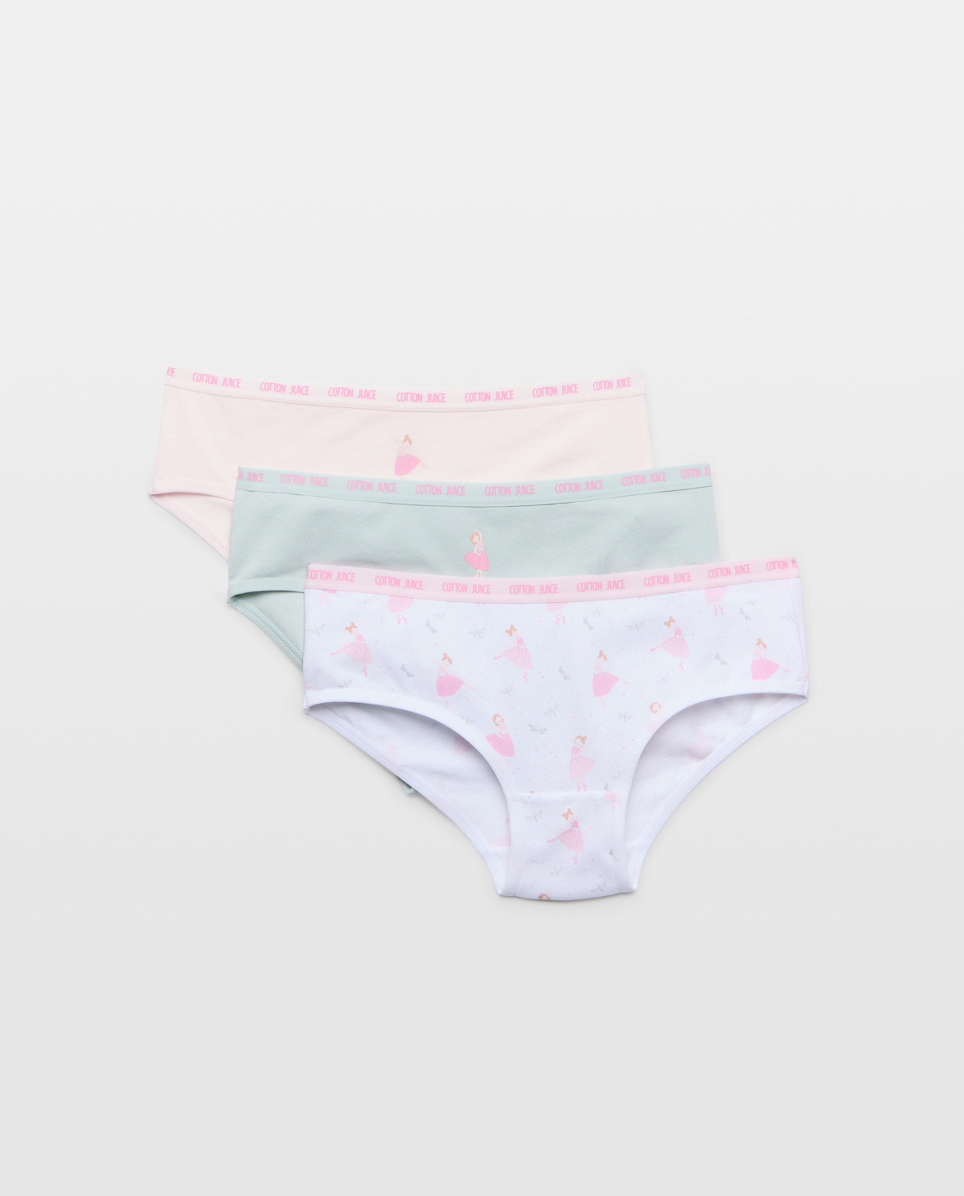 Pack de 3 Cuecas pela Anca com Estampado de Fantasia Cotton Juice Multicolor-1