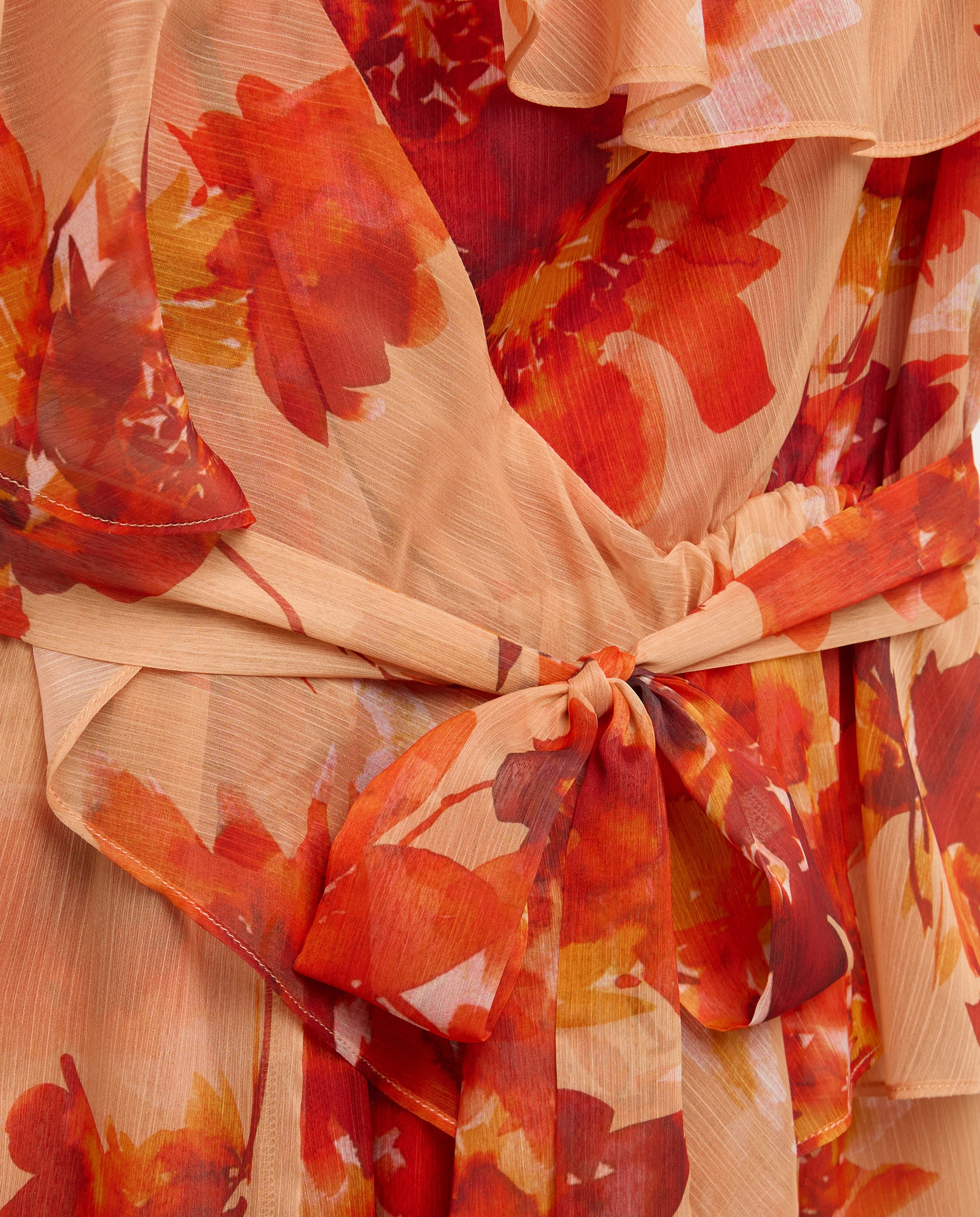 Vestido Comprido Estampado Vermelho-6