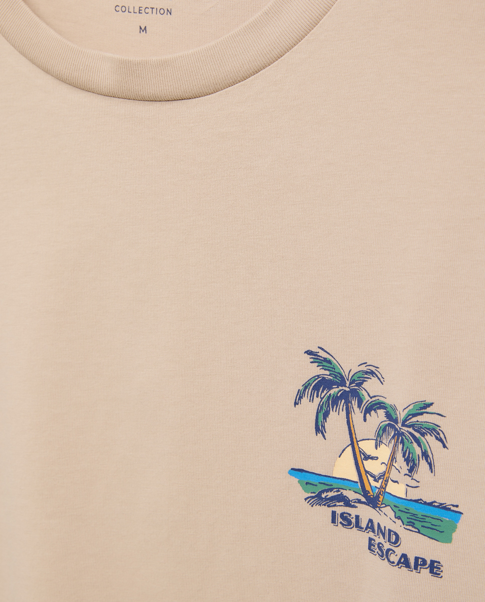 Camiseta de hombre manga corta ISLAND ESCAPE Beige-5
