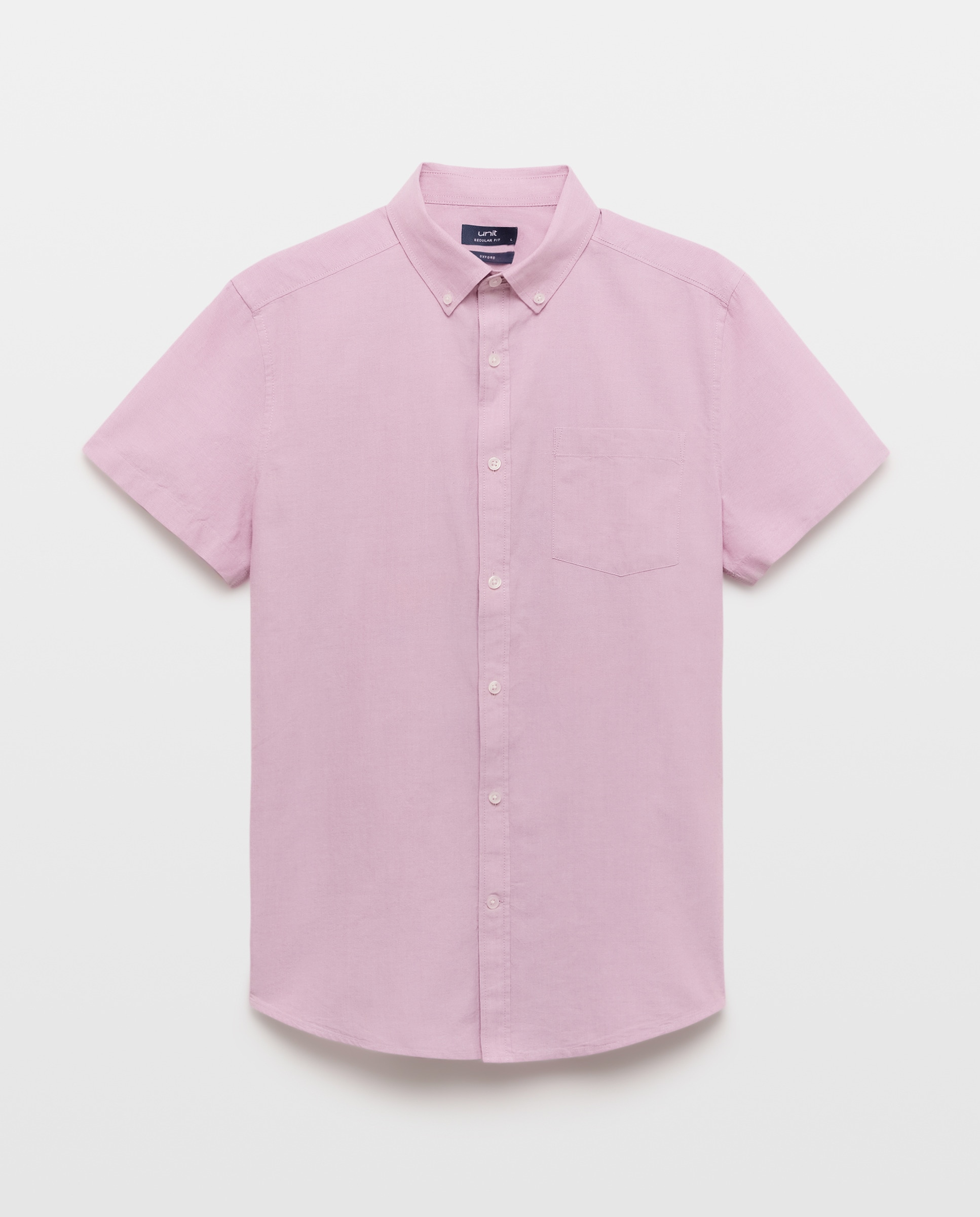 Camisa sport manga corta hombre chambray 291 Berenjena-4