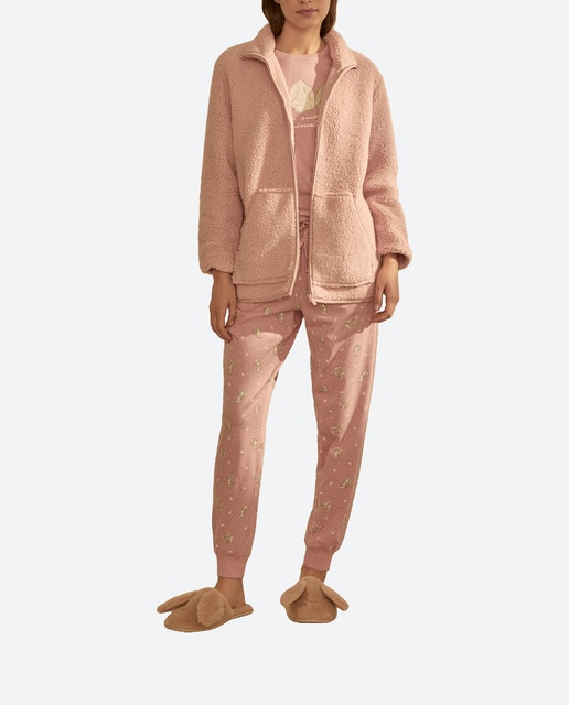 Imagen 0 de Bata de mujer de manga larga y cuello alto