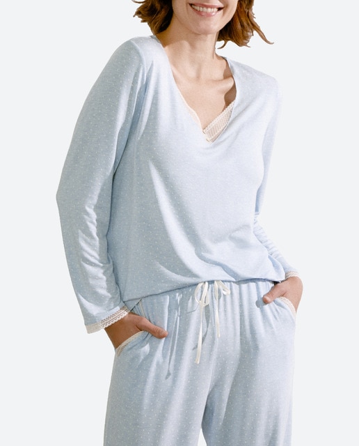 Imagen 0 de Camiseta de pijama de mujer con manga larga