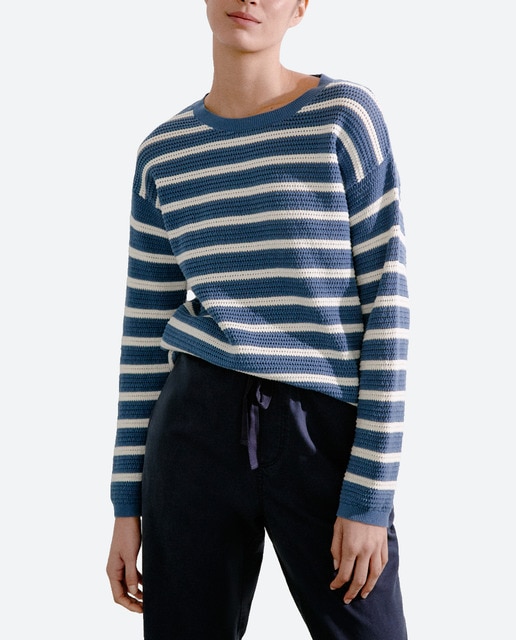 Imagen 0 de Jersey de mujer de rayas en tricot