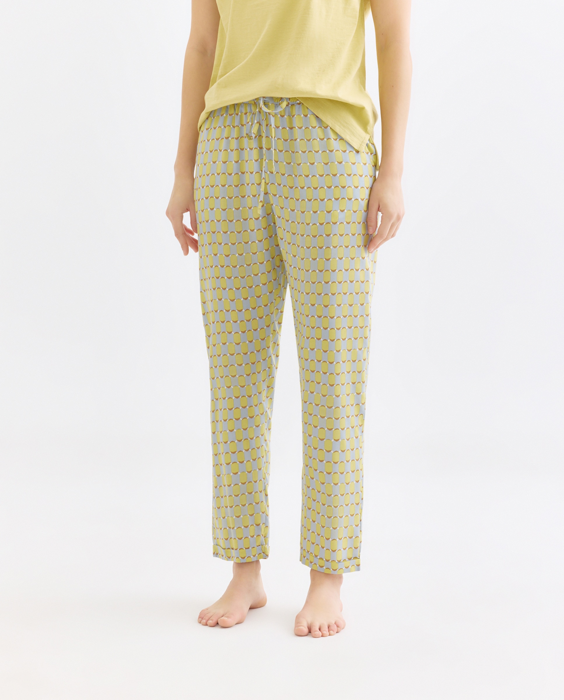 Pantalón de mujer estampado Verde-2