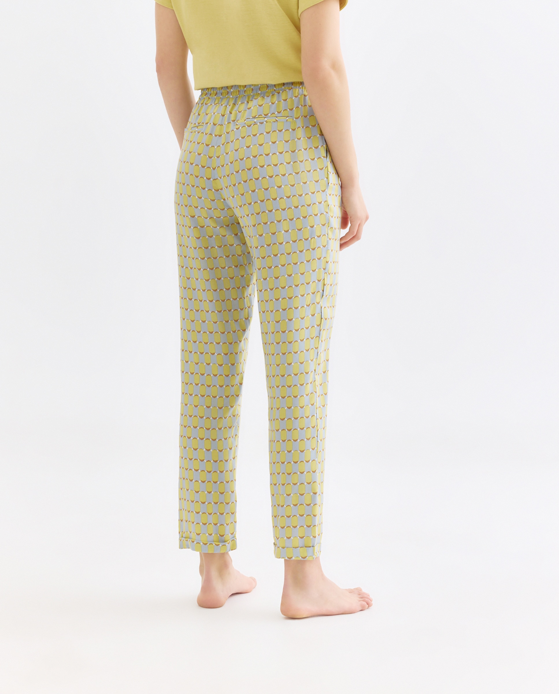 Pantalón de mujer estampado Verde-3
