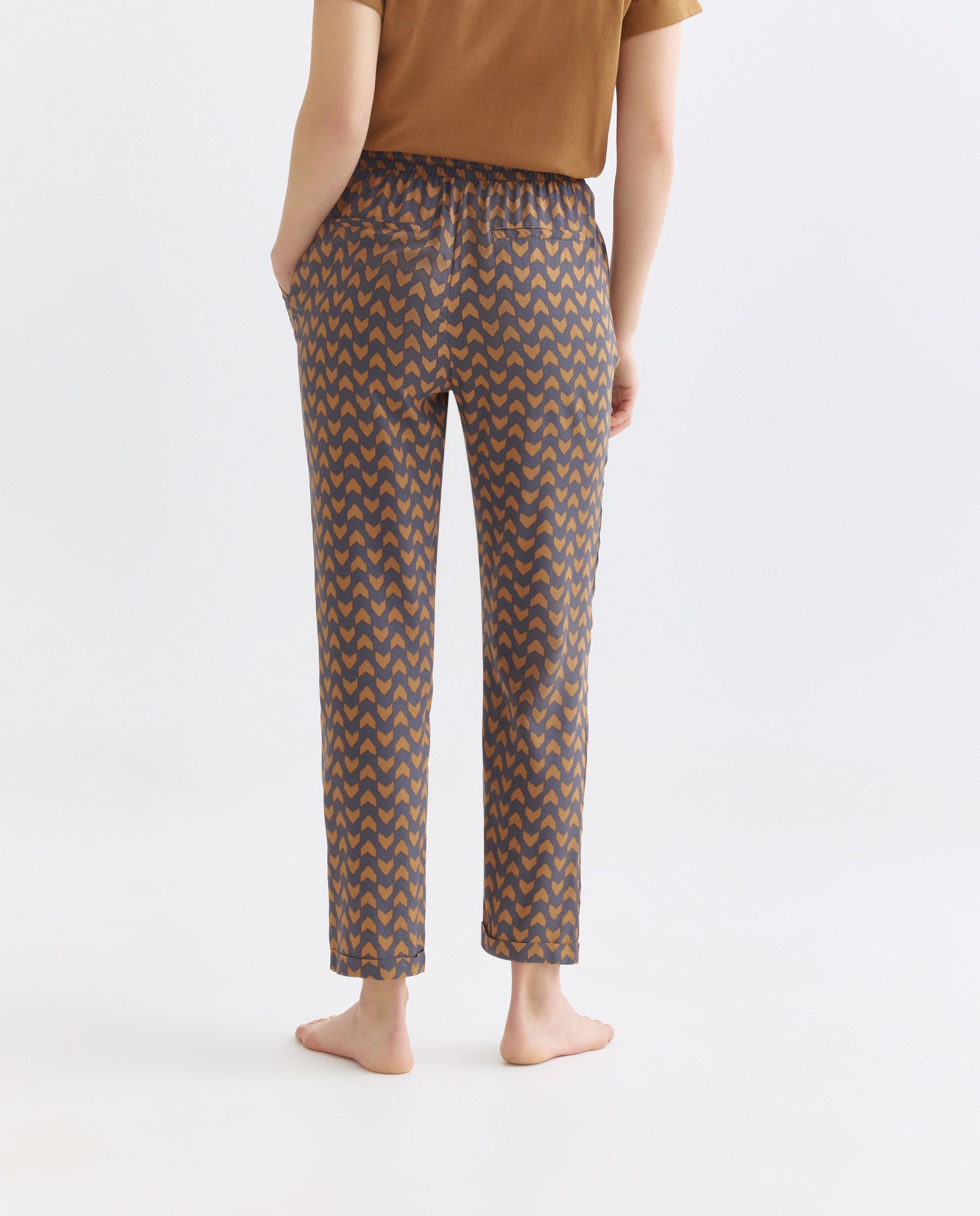 Pantalón de mujer estampado Azul-3
