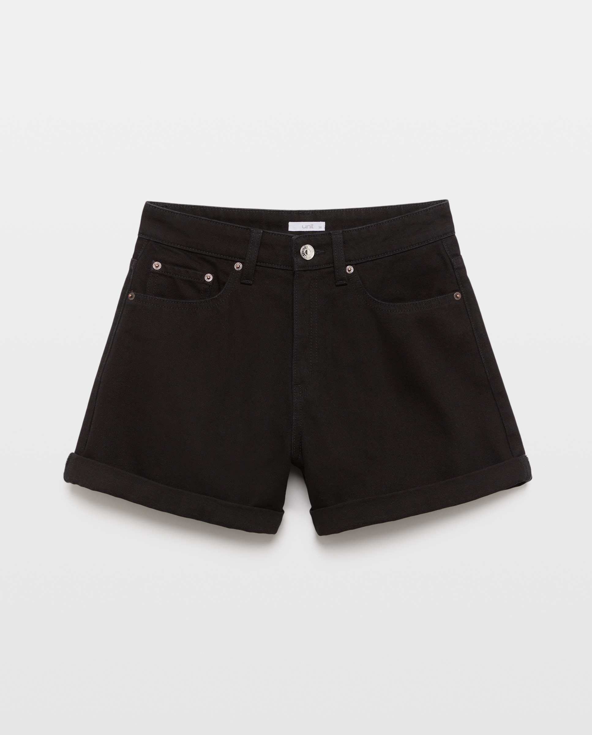 Short de mujer denim Negro intenso-4