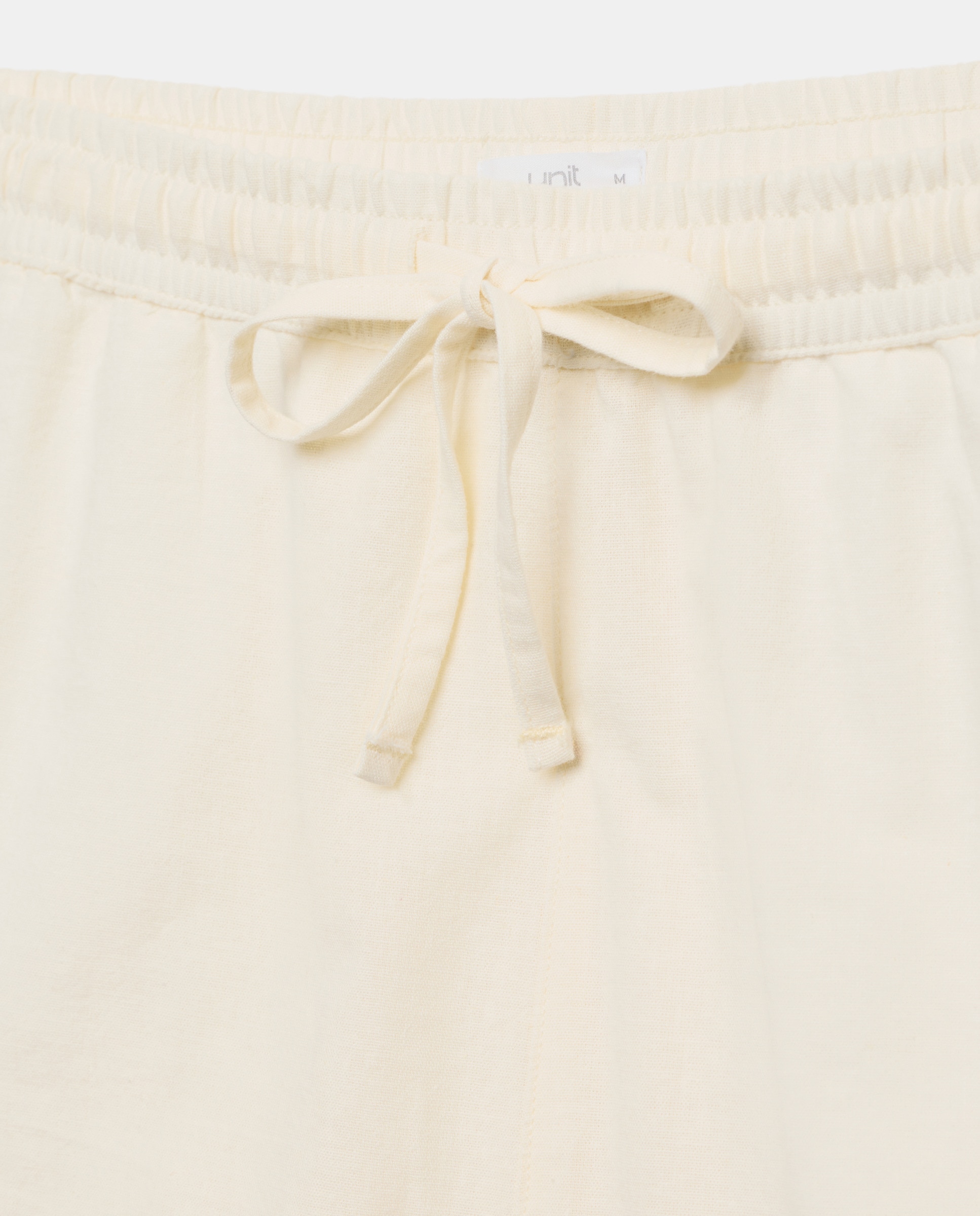 Shorts de mujer con lino Blanco-5