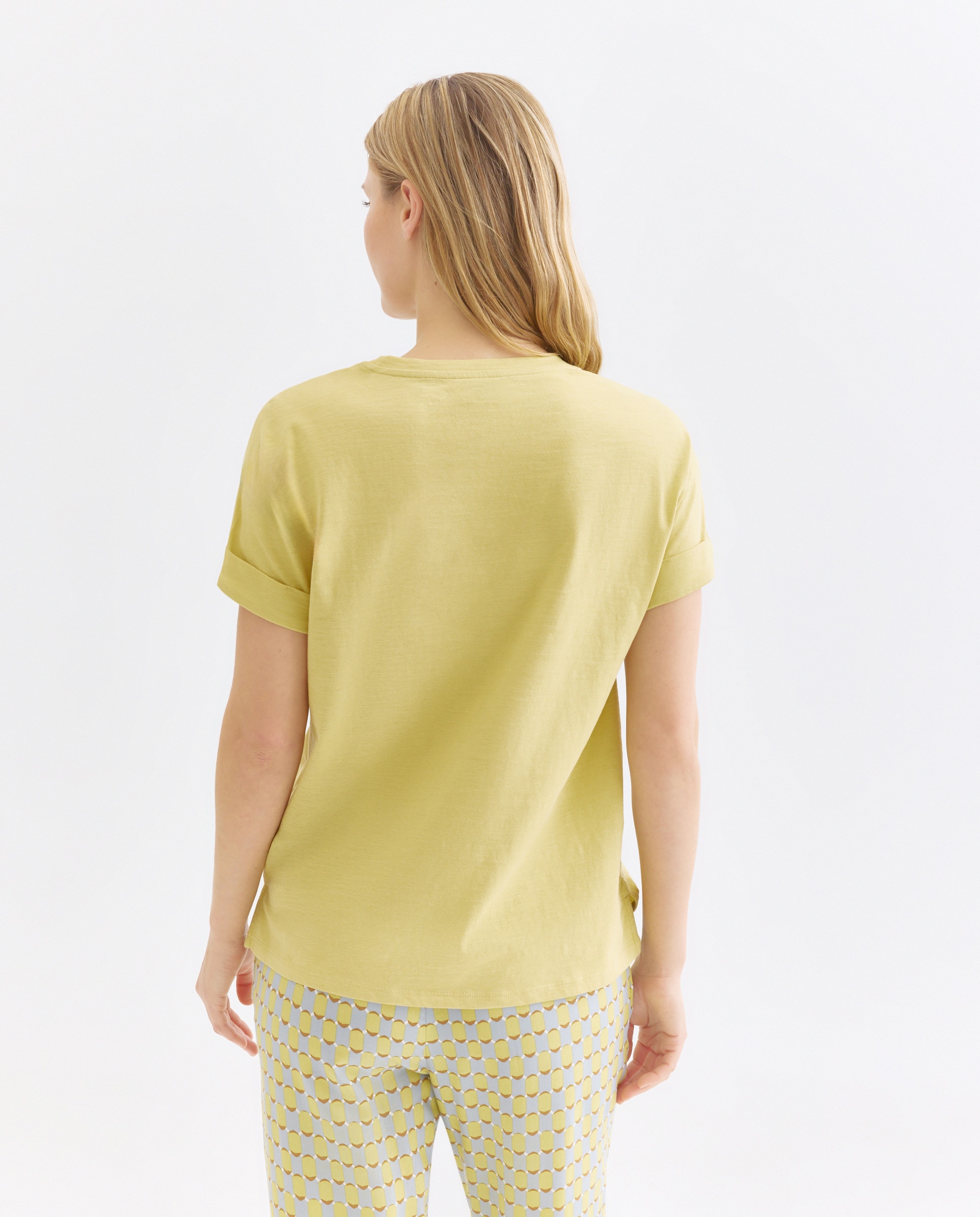Camiseta básica de mujer cuello caja 510 Verde claro-3