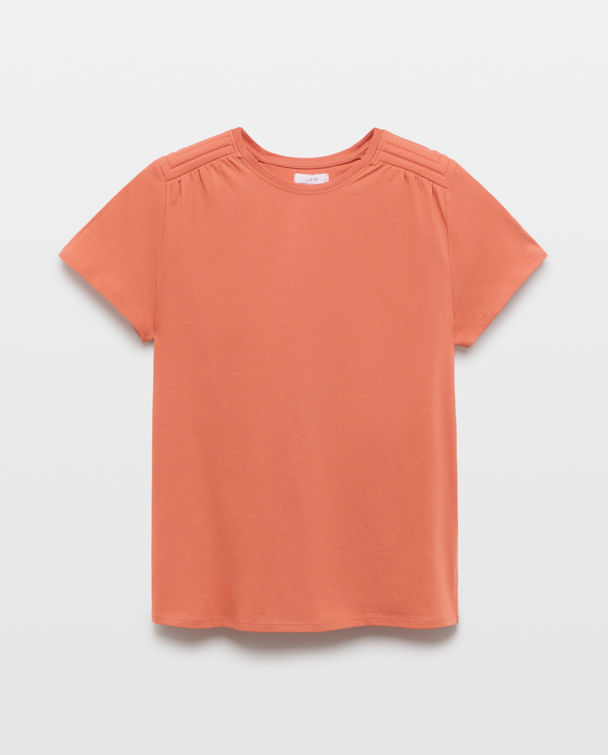 Camiseta de mujer cuello caja con hombrera 660 Naranja-4