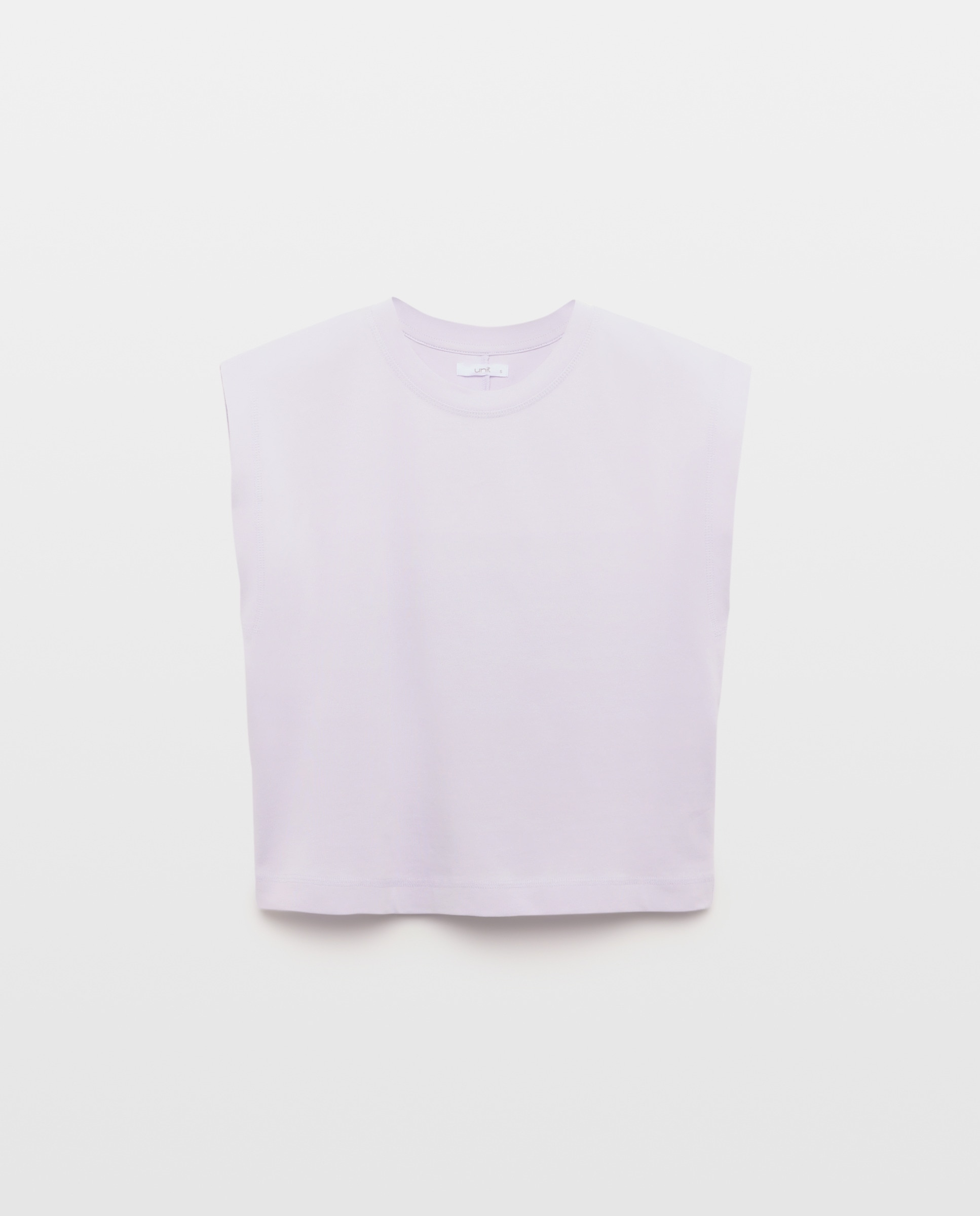 Camiseta sin mangas de mujer con solapa en hombro 283 Lavanda-4