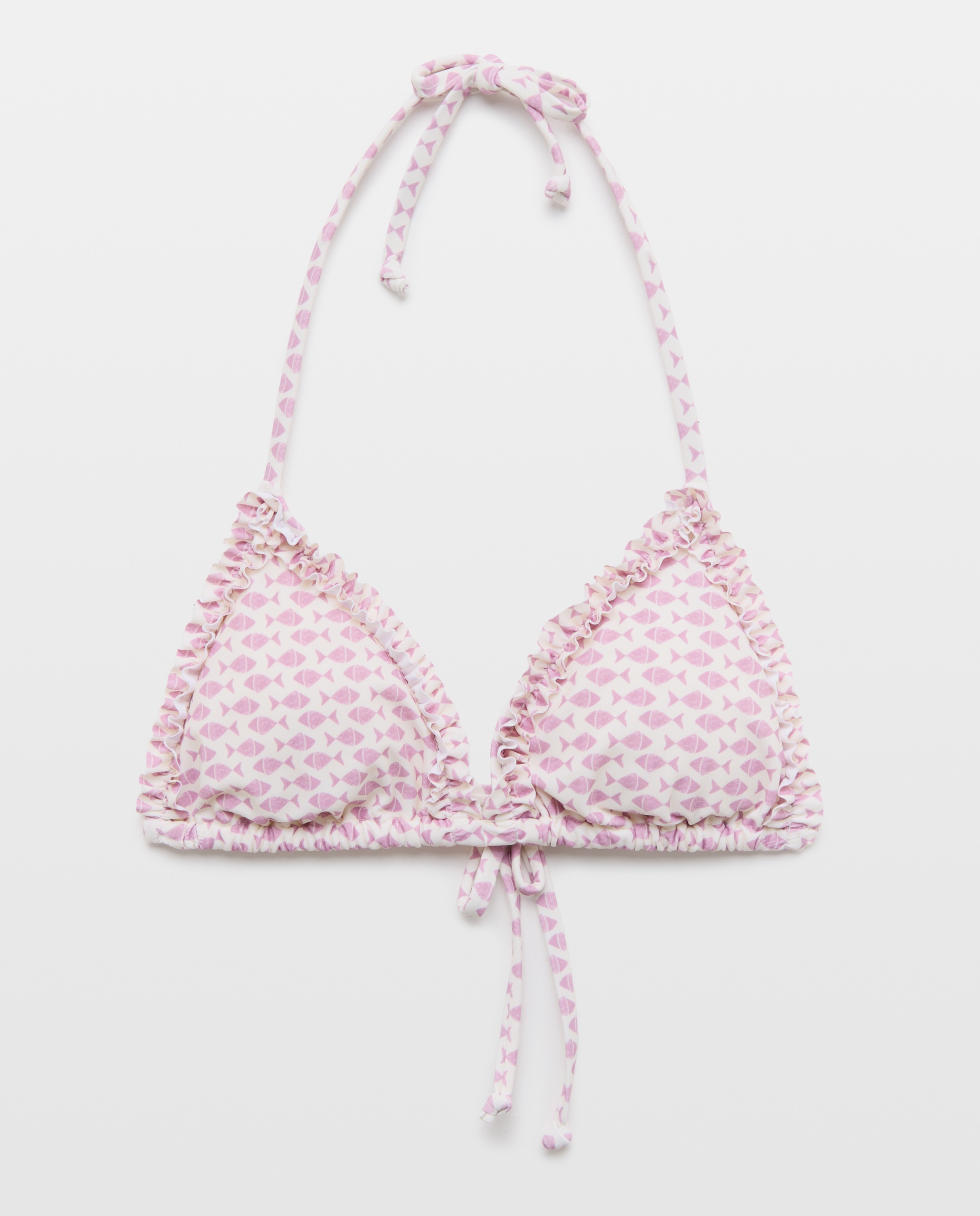 Top de baño triangulo minivolante 200 Rosa-4