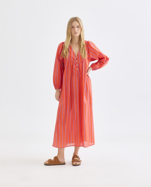 Imagen 0 de Caftán mujer largo algodón estampado