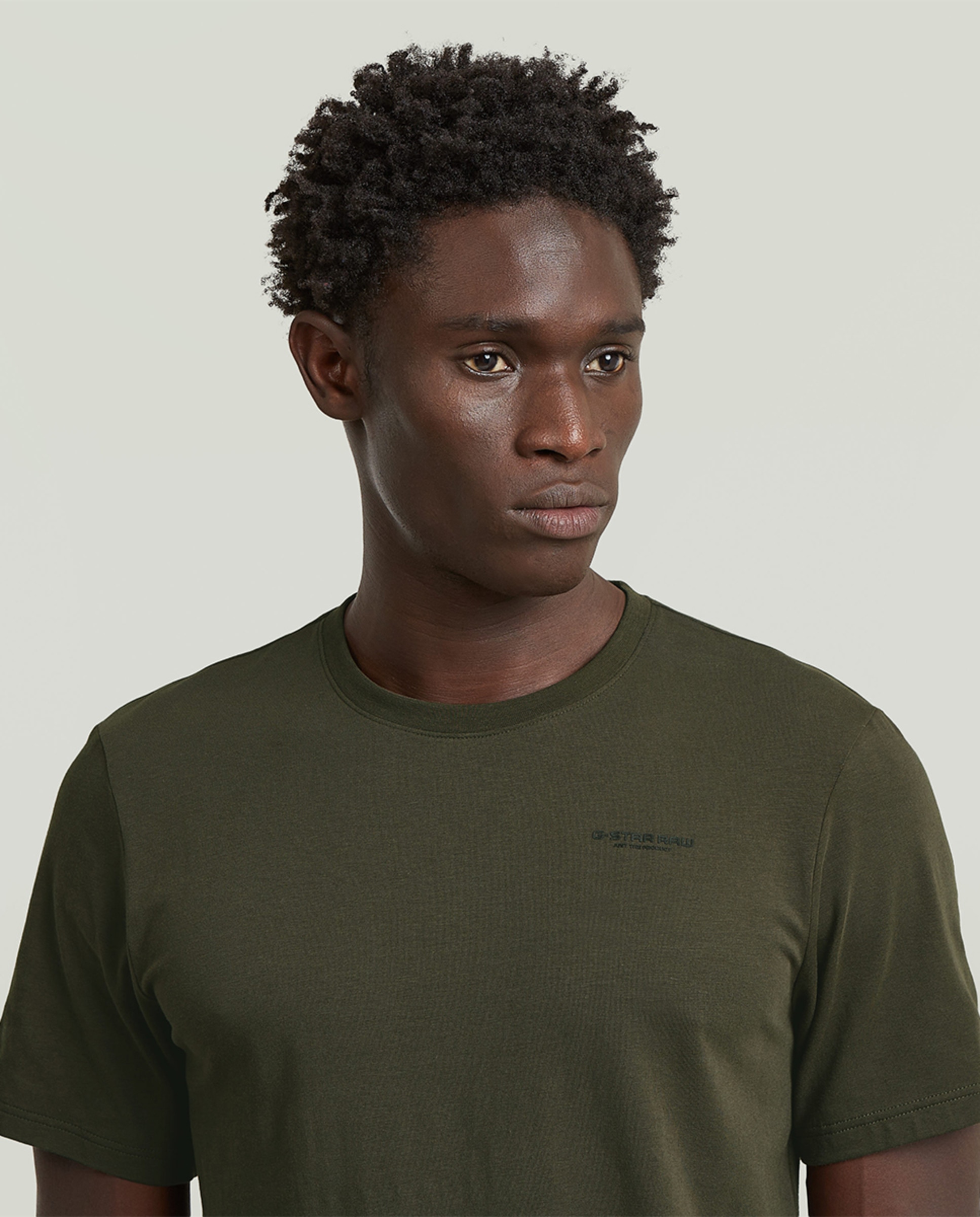 T-shirt Base Slim em Algodão Orgânico com Manga Curta Cinzento-3