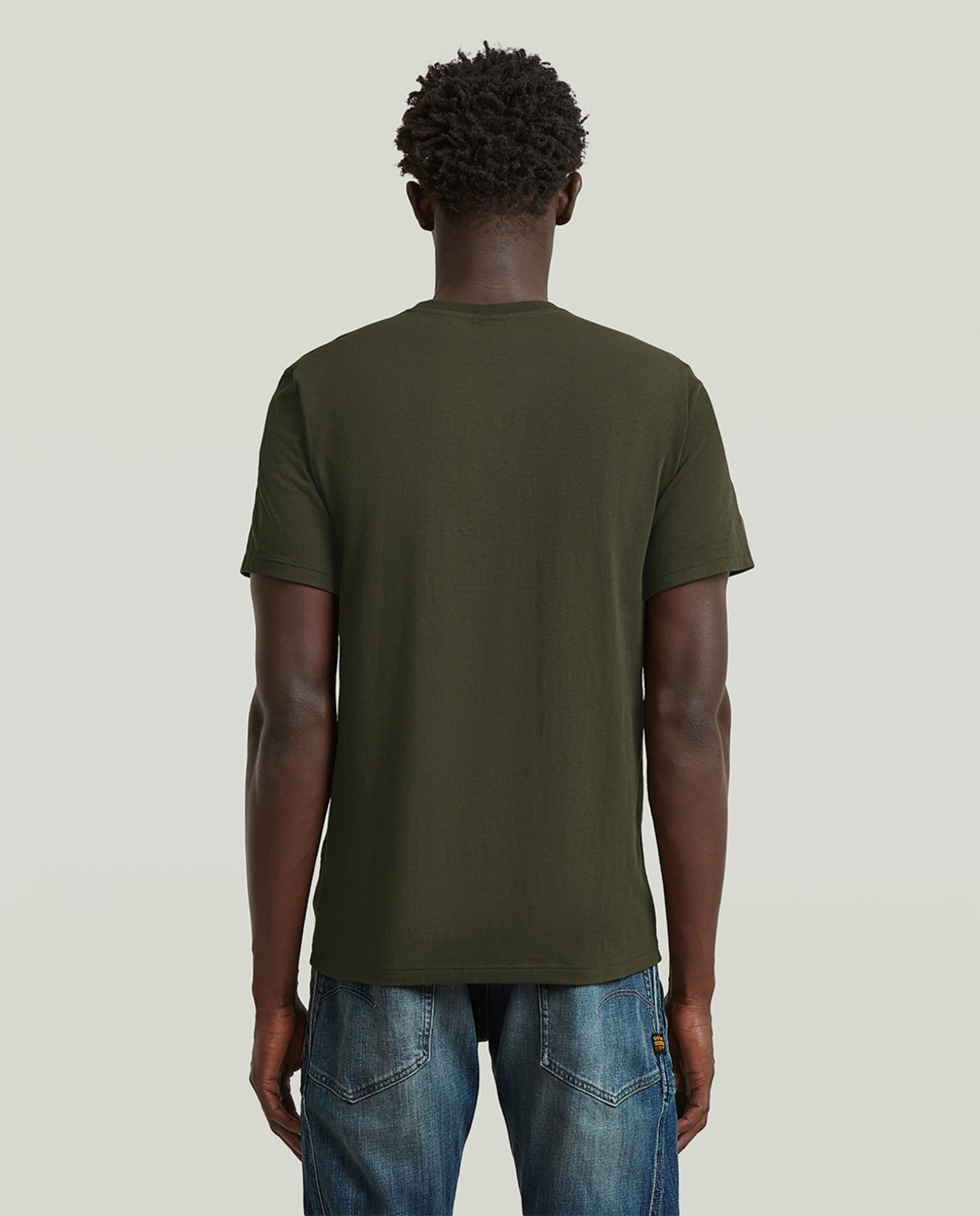 T-shirt Base Slim em Algodão Orgânico com Manga Curta Cinzento-2