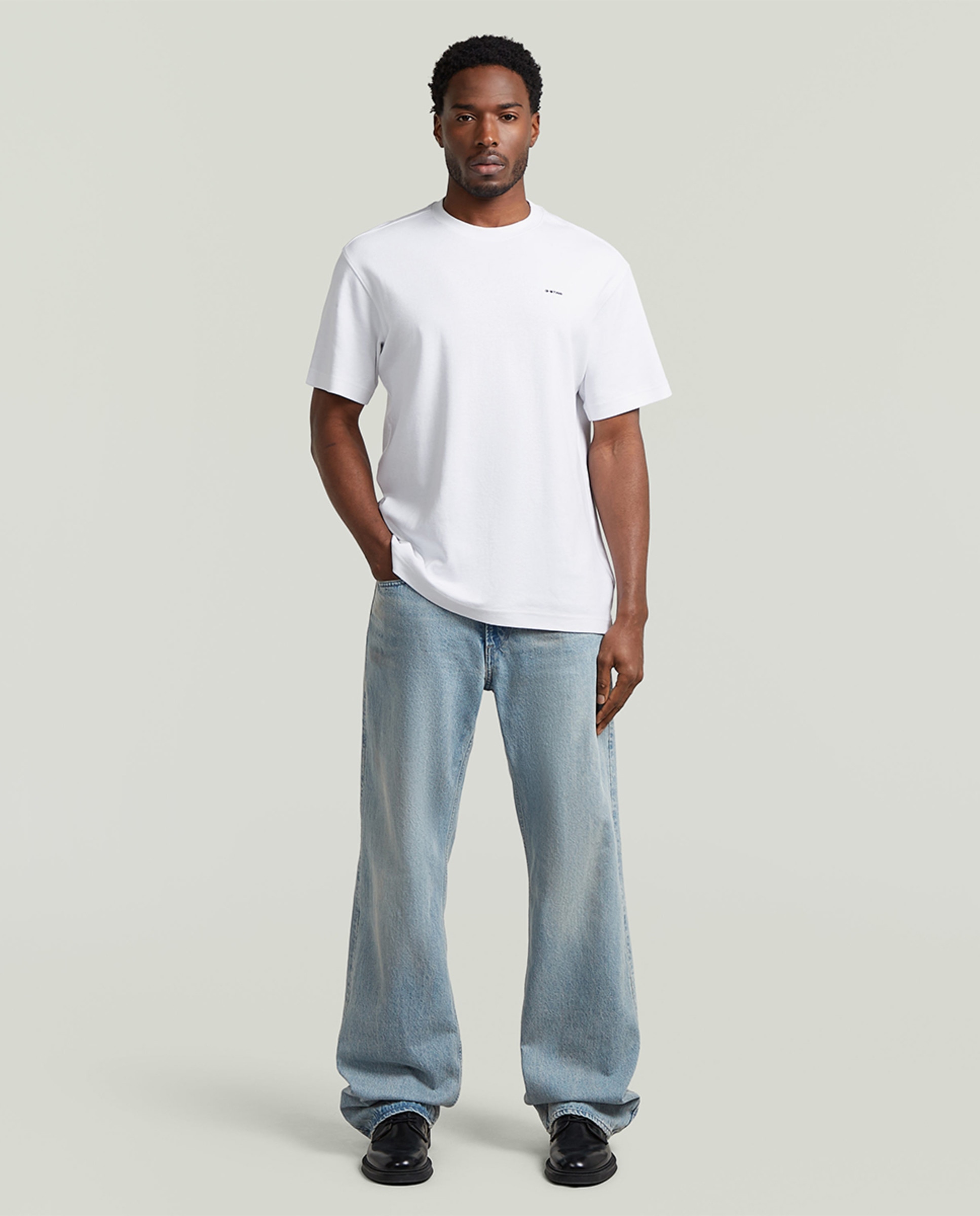 Imagen 7 de Camiseta de hombre de manga corta y corte recto - G-Star - Blanco Blanco