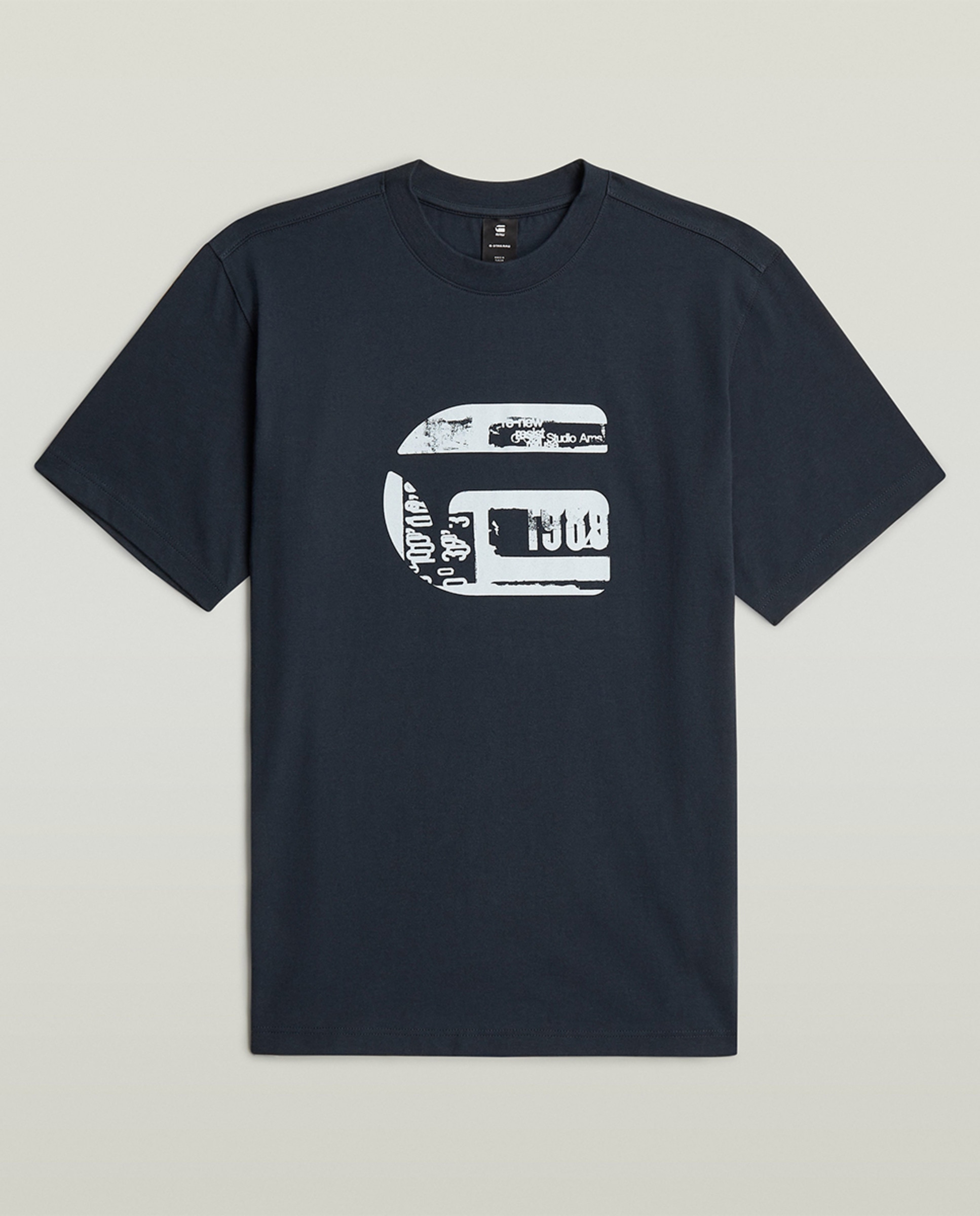 T-shirt de Corte Regular com Manga Curta Azul-6