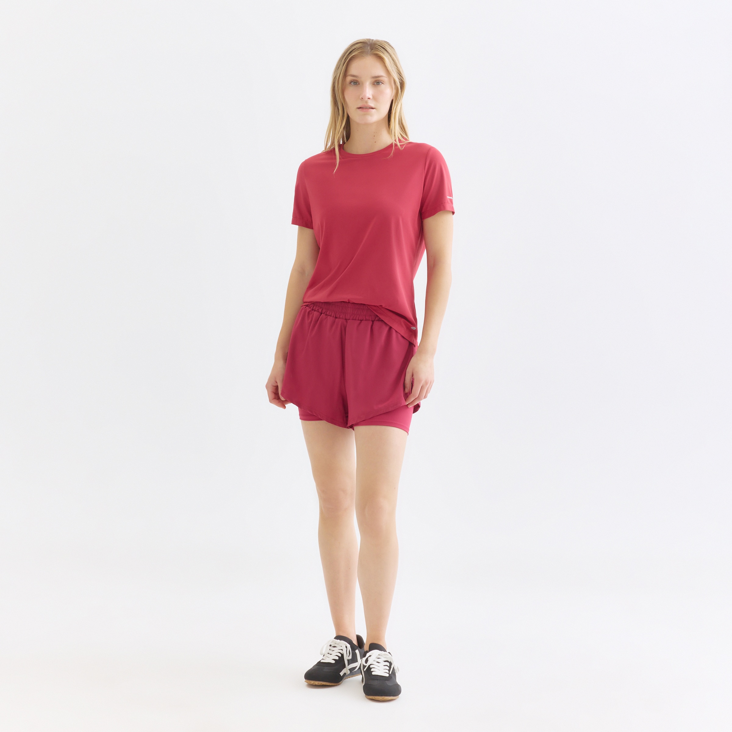Camiseta Técnica Poliamida Mujer Rosa oscuro-2
