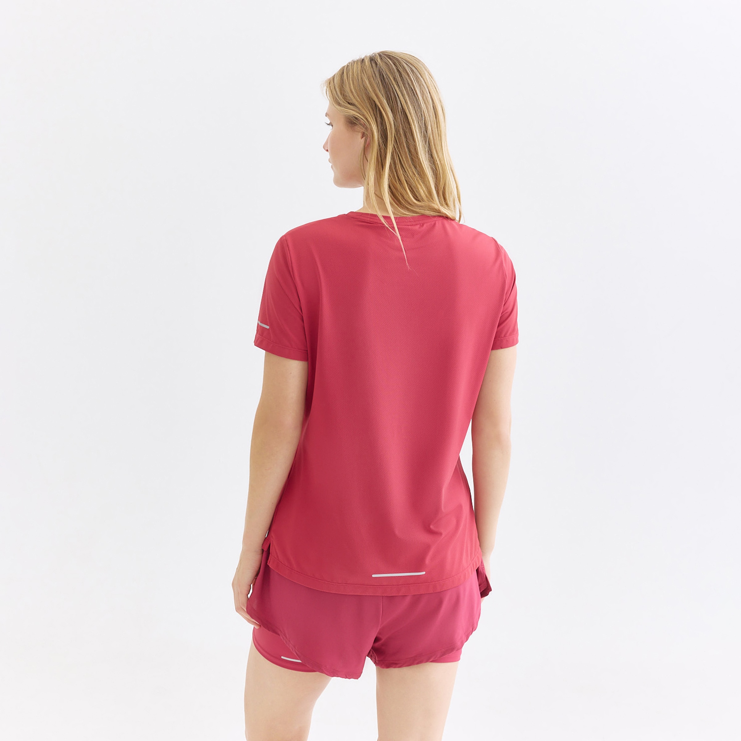 Camiseta Técnica Poliamida Mujer Rosa oscuro-3