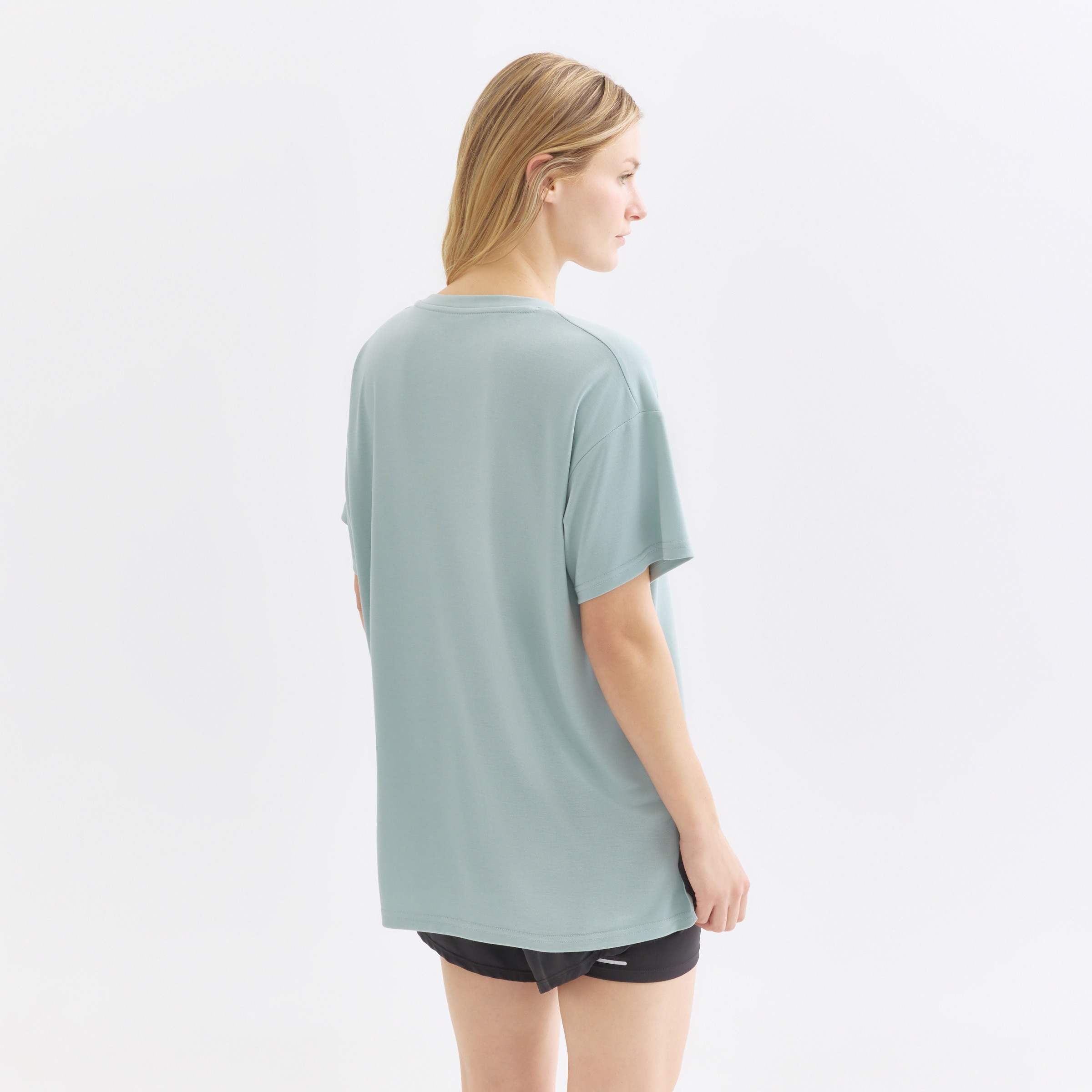 Camiseta Manga Corta Modal Verde-3