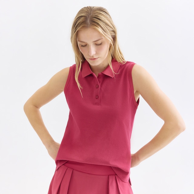 Imagen 0 de Polo Piqué Sin Mangas Mujer