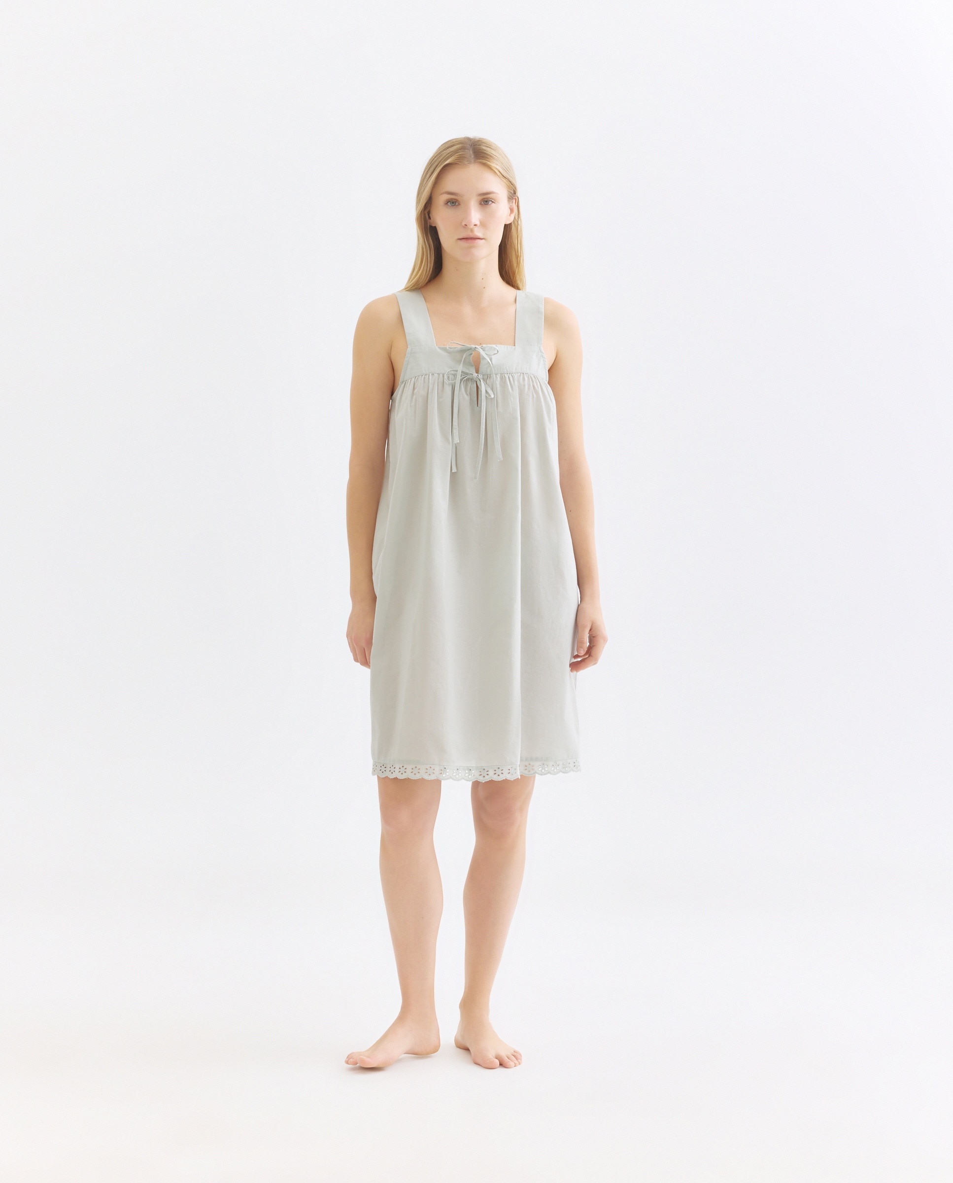 Imagen 0 de Camisón mujer algodón tirantes y lazos