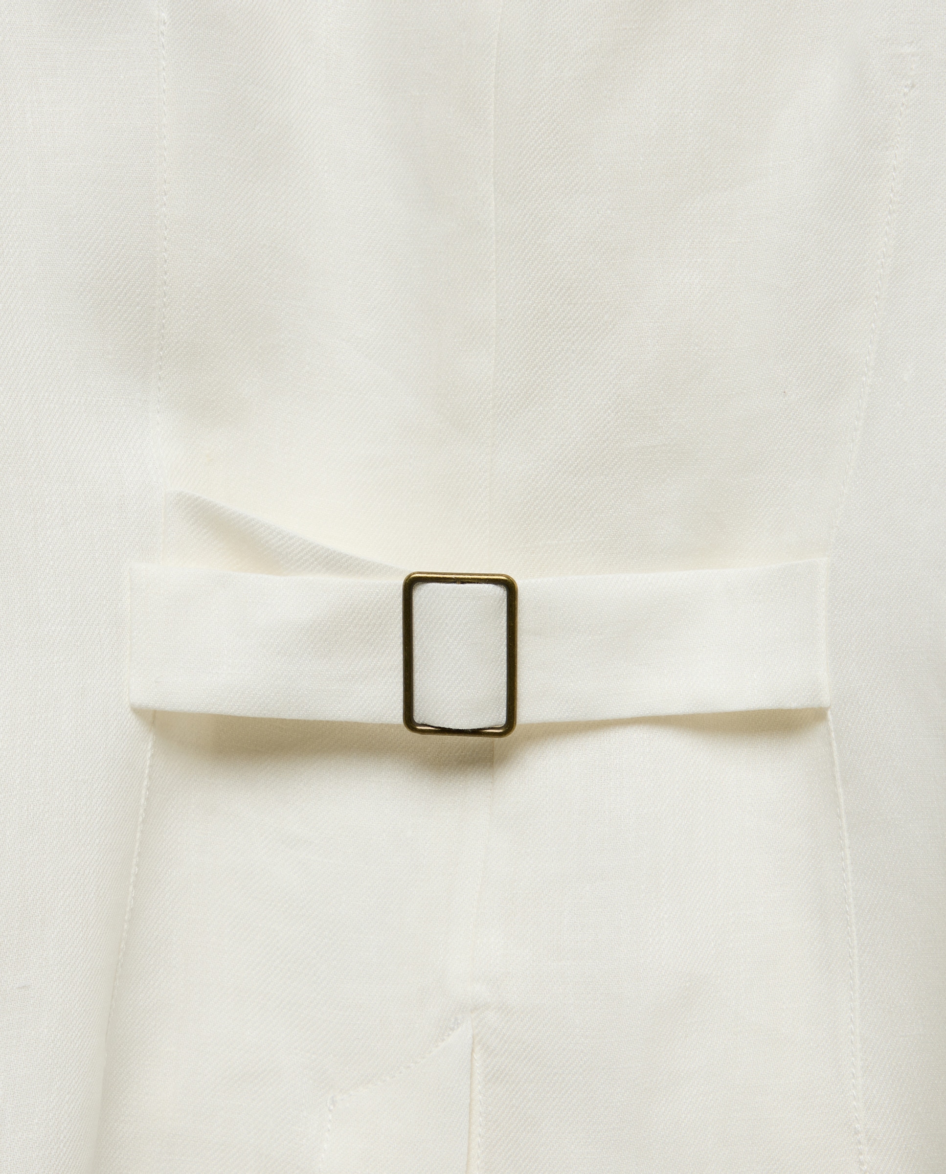 Colete Comprido de Linho Branco-marfim-5