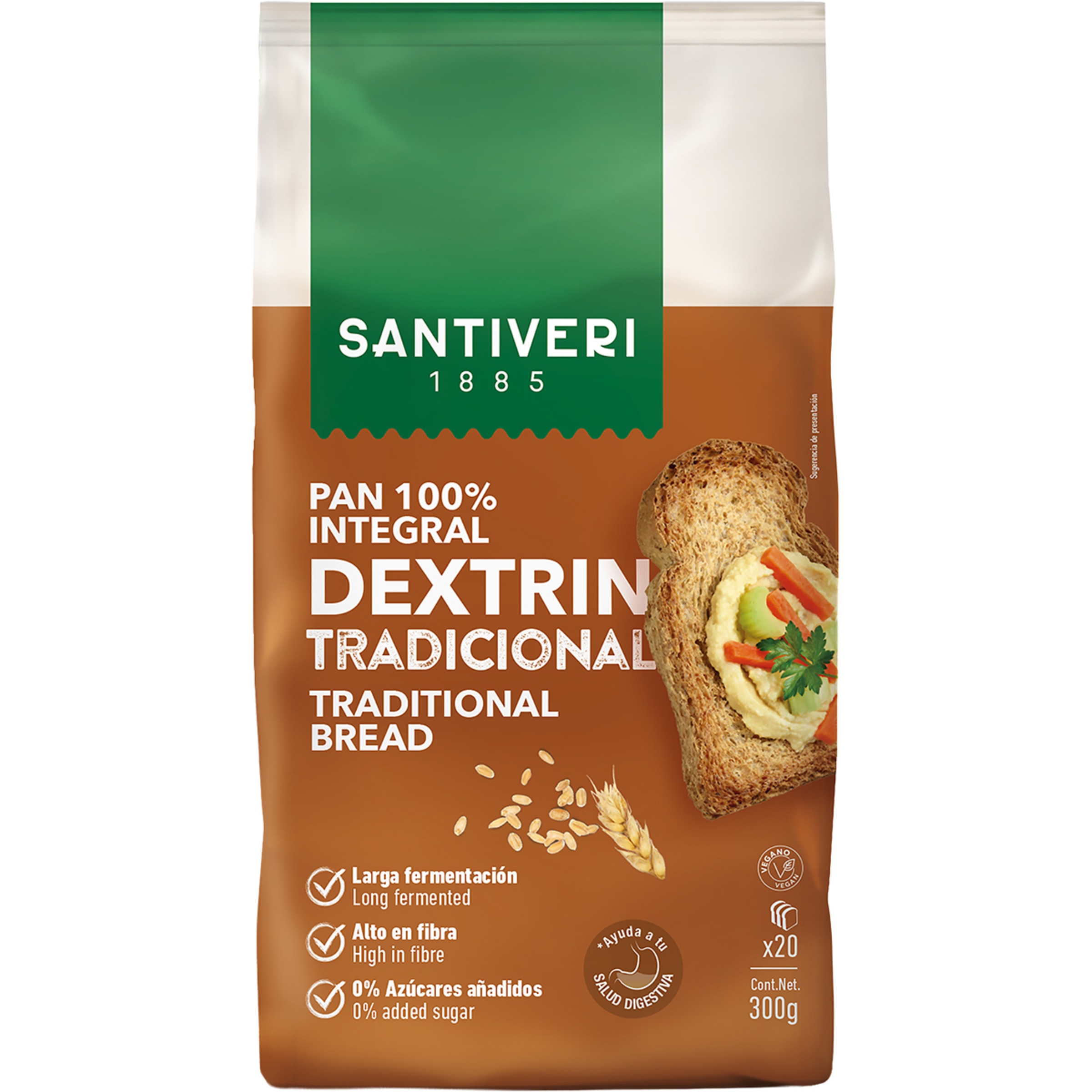 pan dextrinado integral tostado tradicional envase 300 g