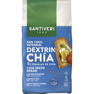 pan dextrinado tostado 100% integral con semillas de chía envase 300 g - Santiveri