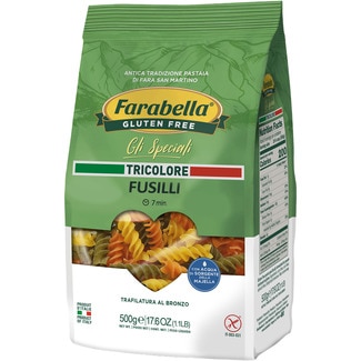 Gli Speciali fussili tricolor sin gluten envase 500 g - Farabella