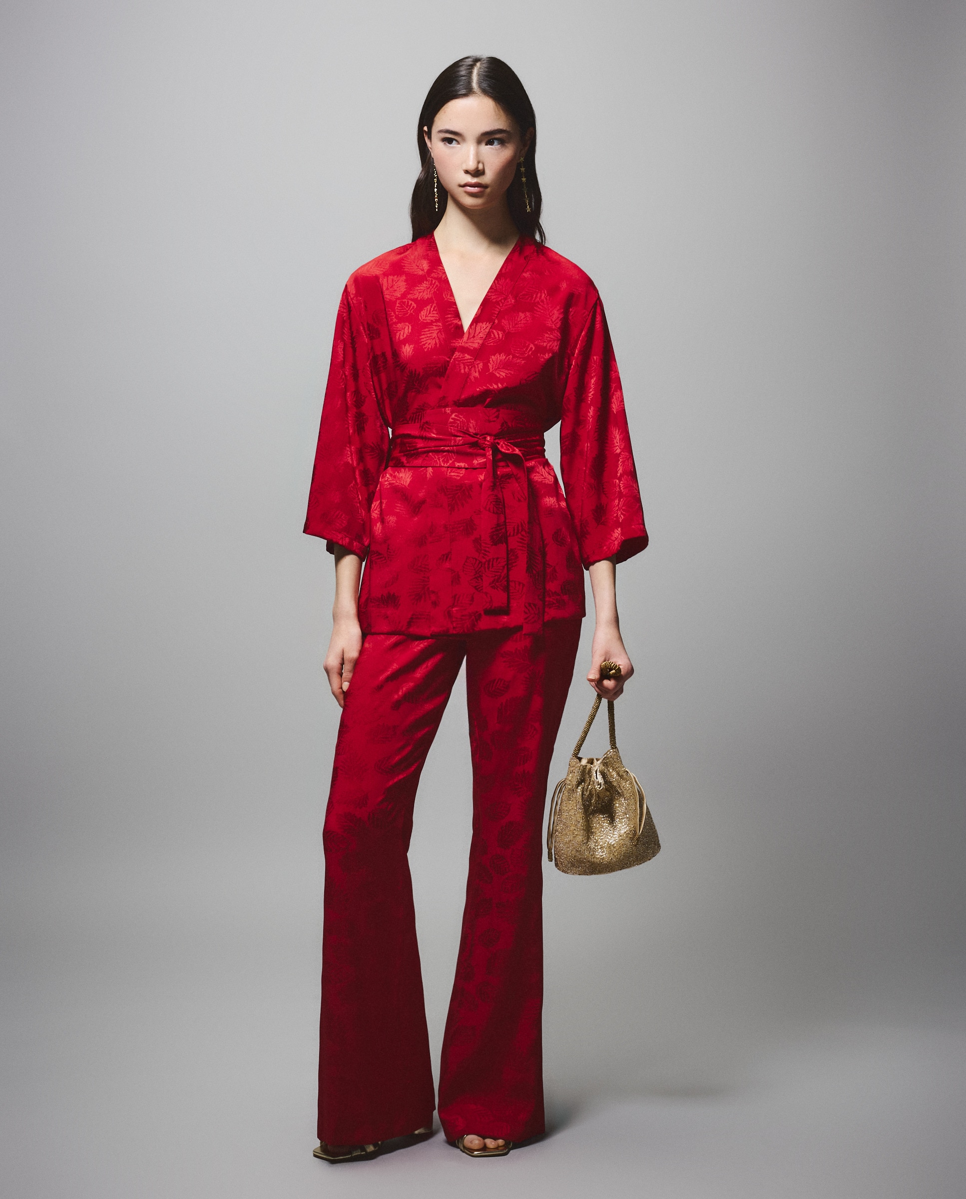 Imagem 0 de Calças Jacquard Lisas