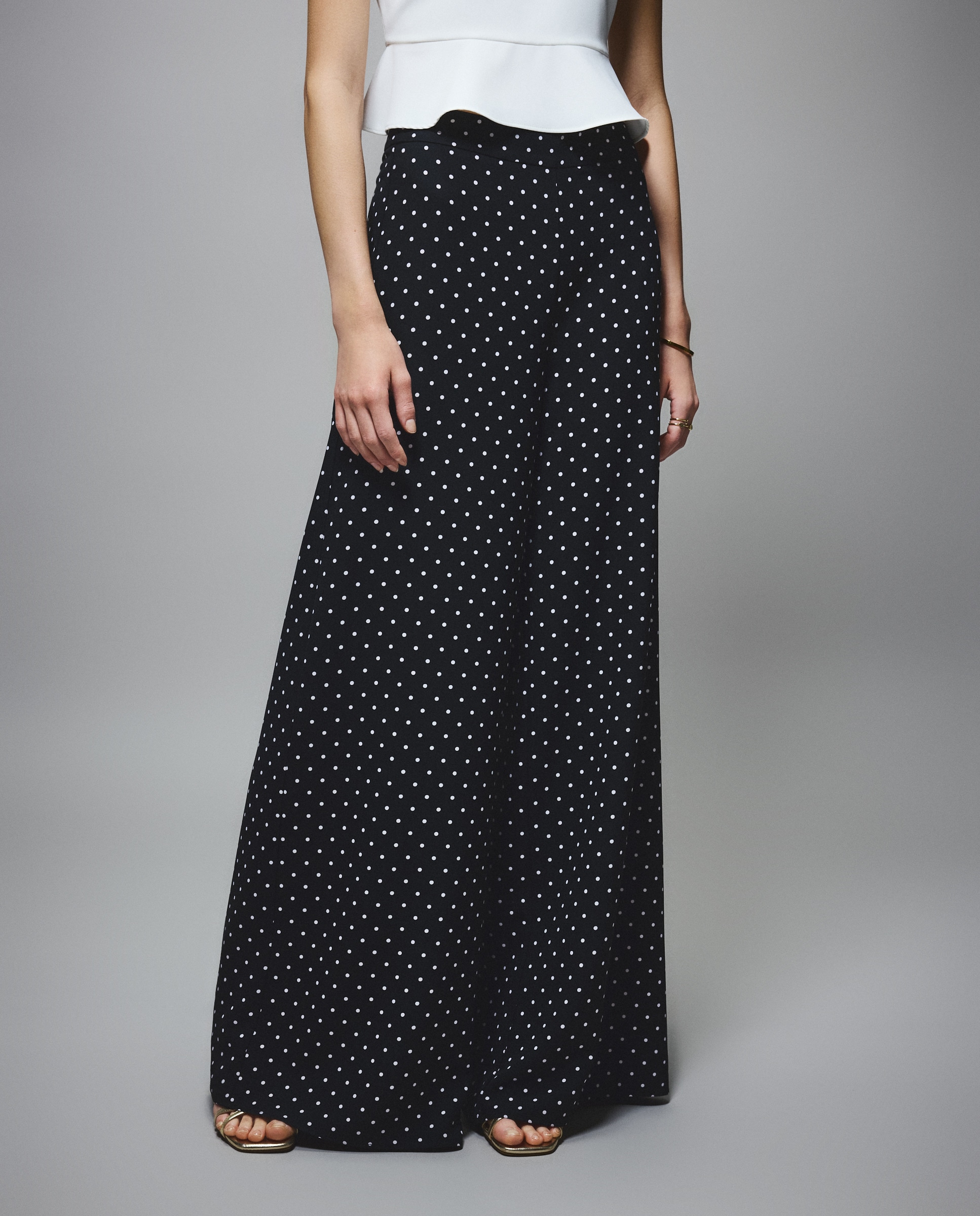 Calças largas Preto-2