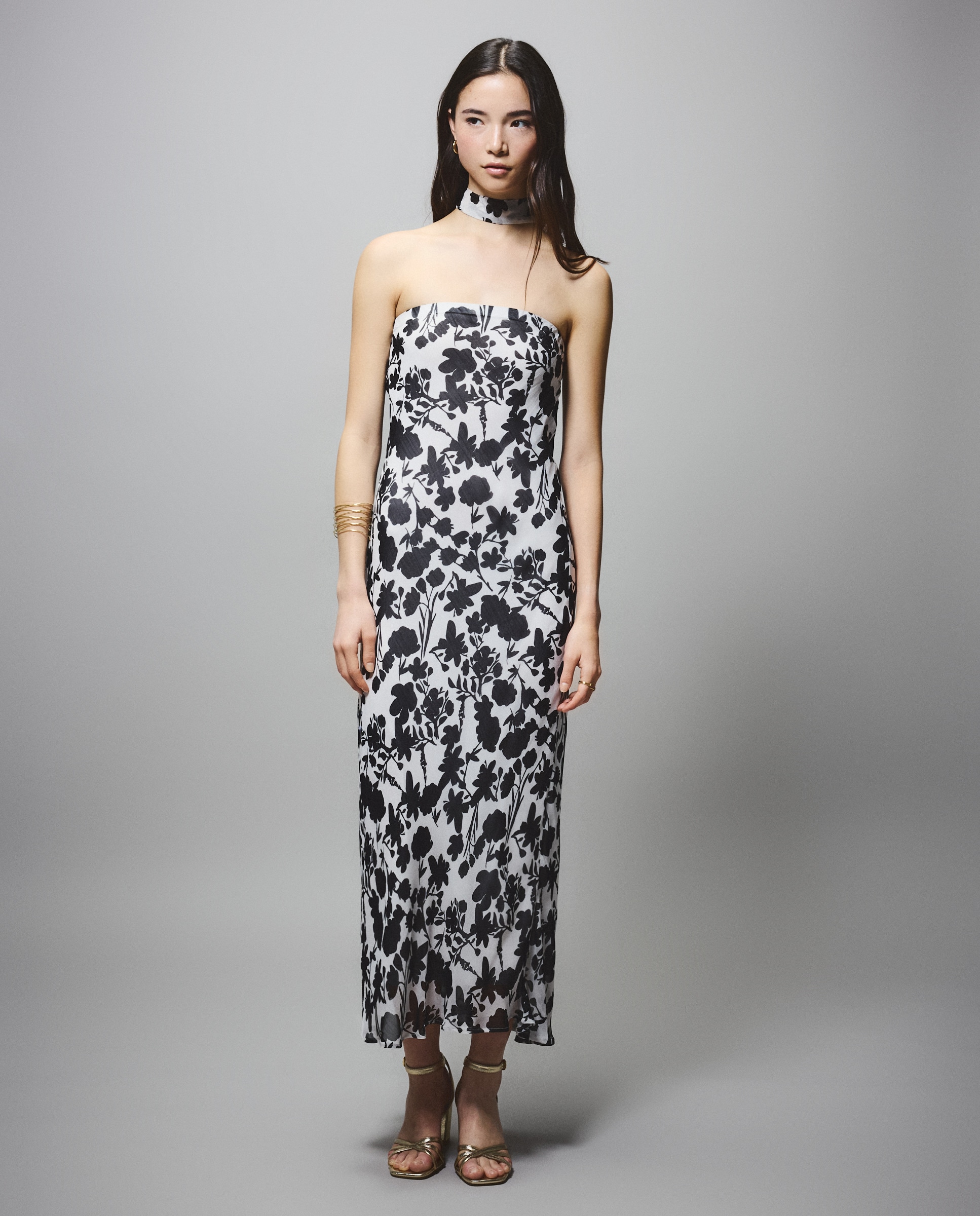 Imagem 0 de Vestido com Estampado e Decote Caicai