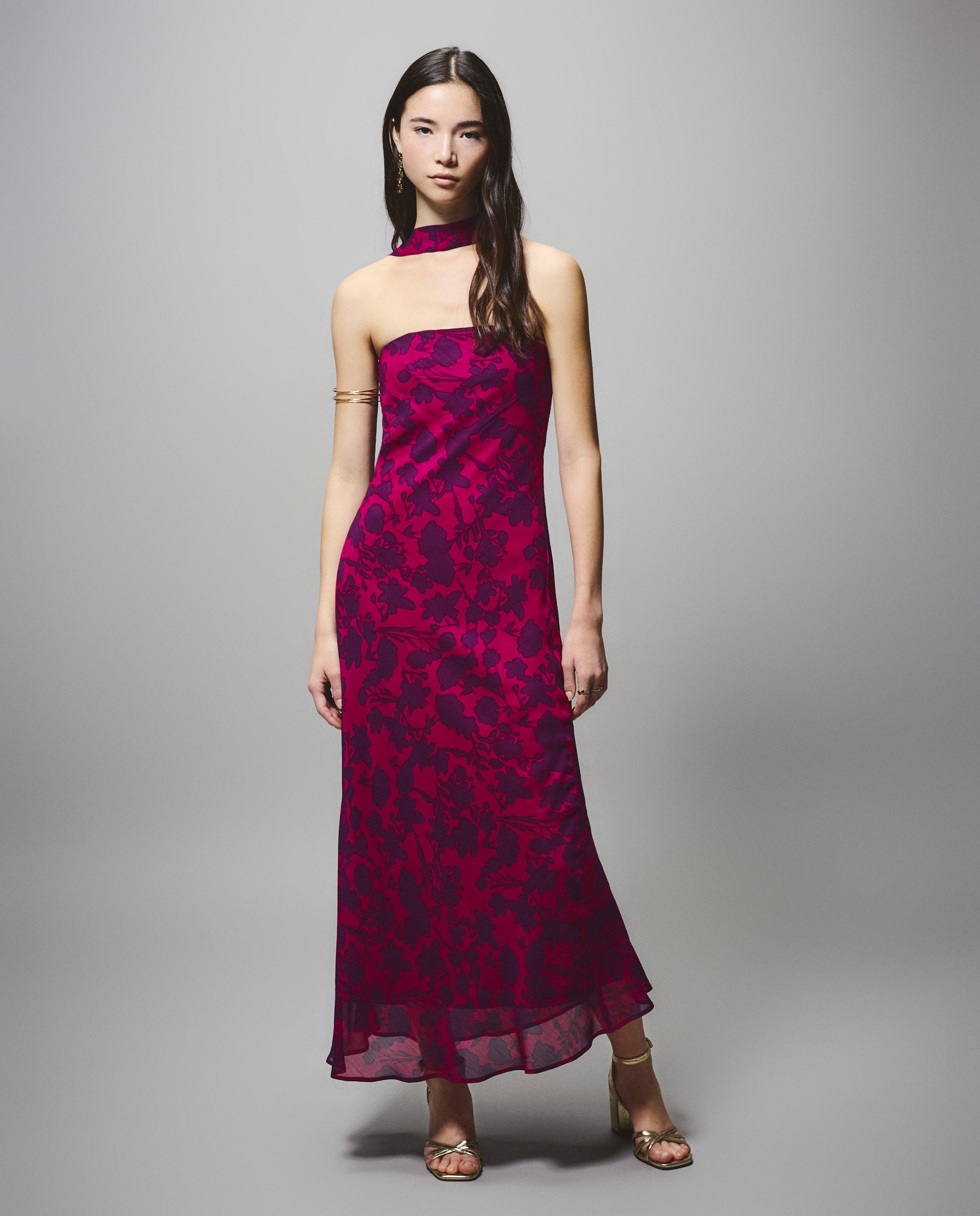 Imagem 0 de Vestido com Estampado e Decote Caicai
