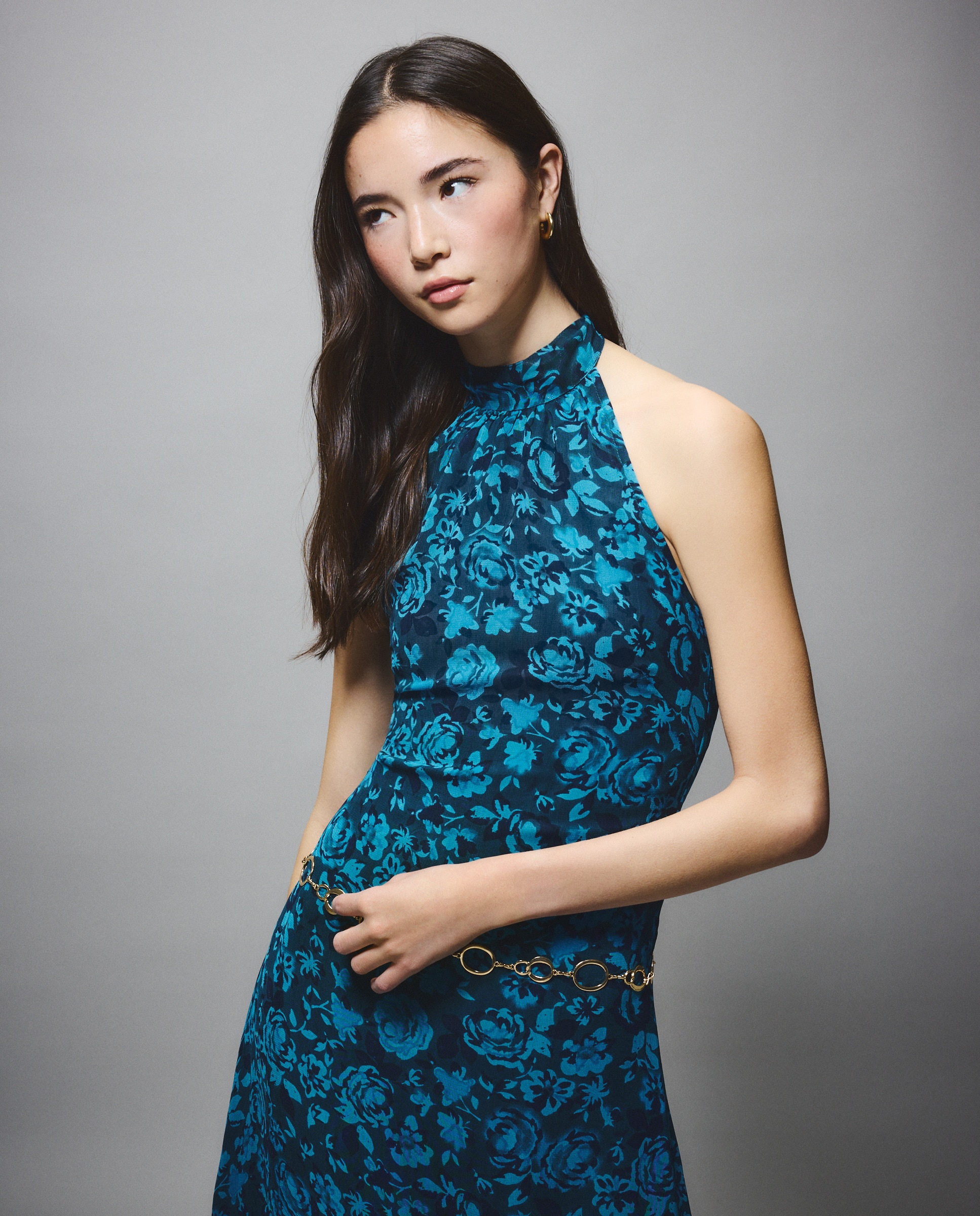 Vestido Halter com Estampado lzo Calor Verde-3