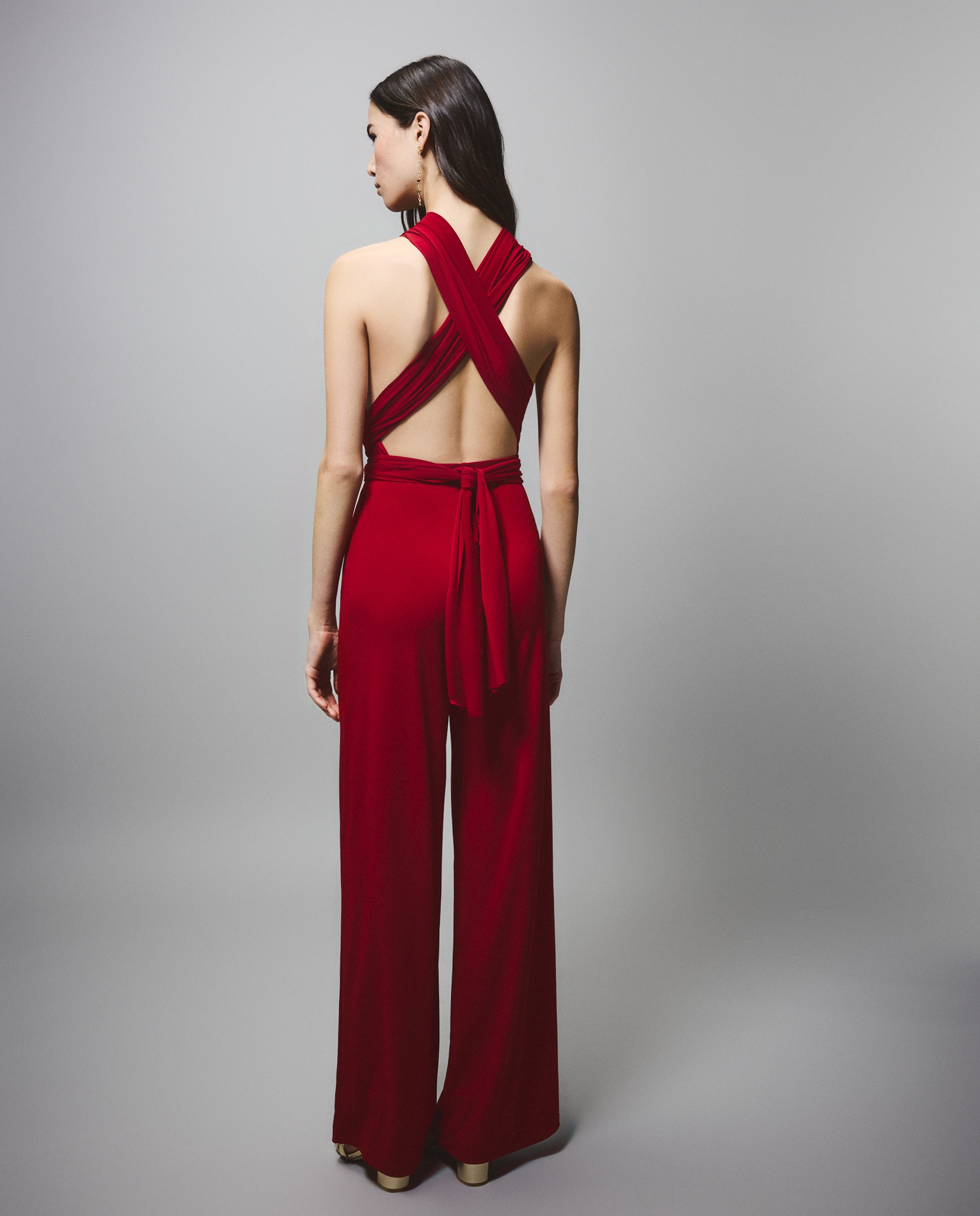 Macacão Liso Multiposições Vermelho-3