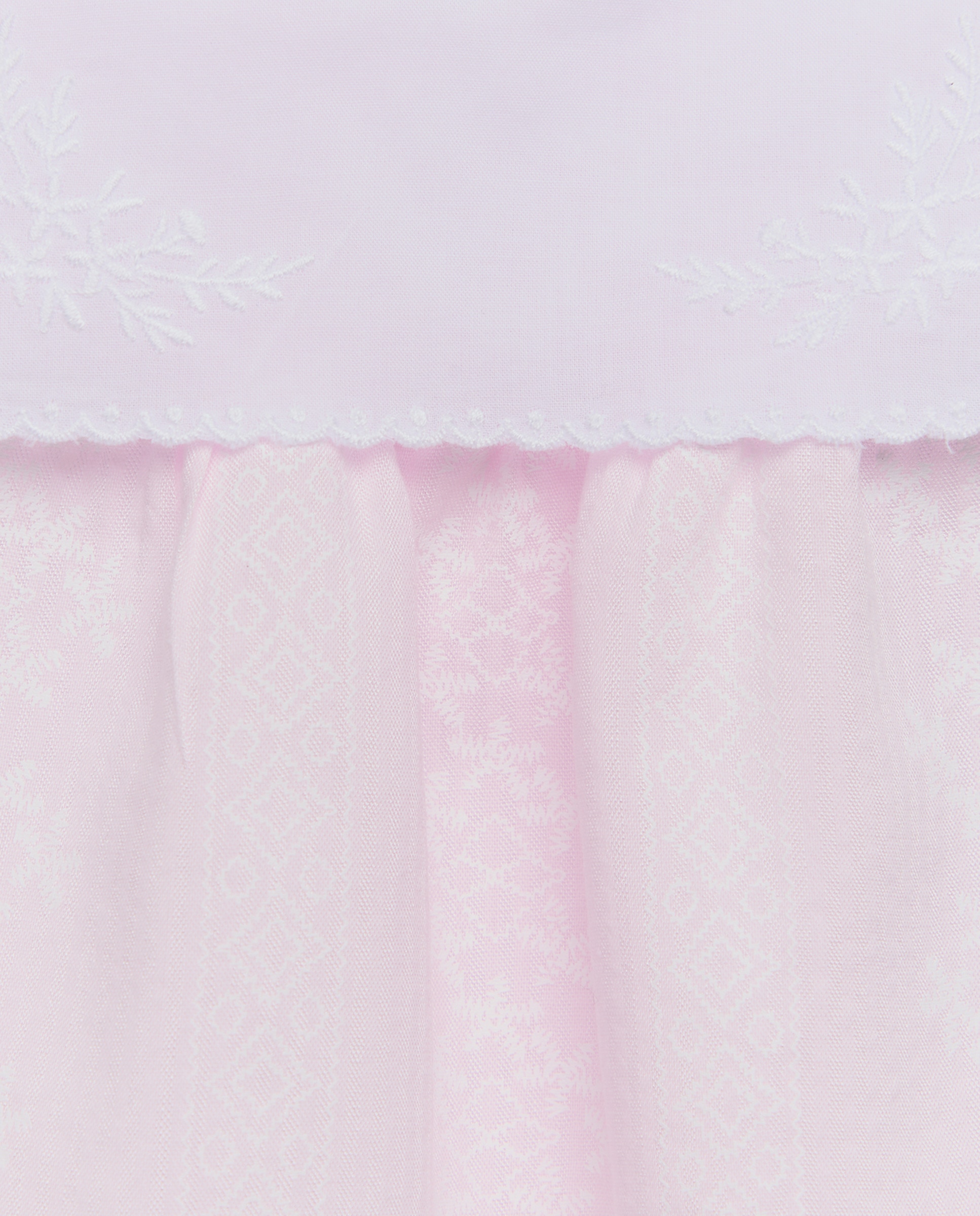 Cueiro Curto de Bebé sem Mangas com Bordado e Tapa-Fraldas Rosa-claro-3