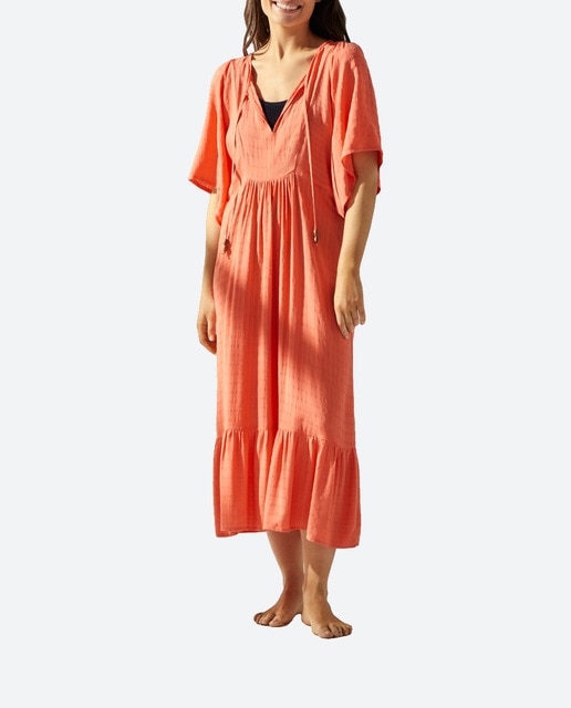 Imagen 0 de Vestido largo con detalles en tiradores