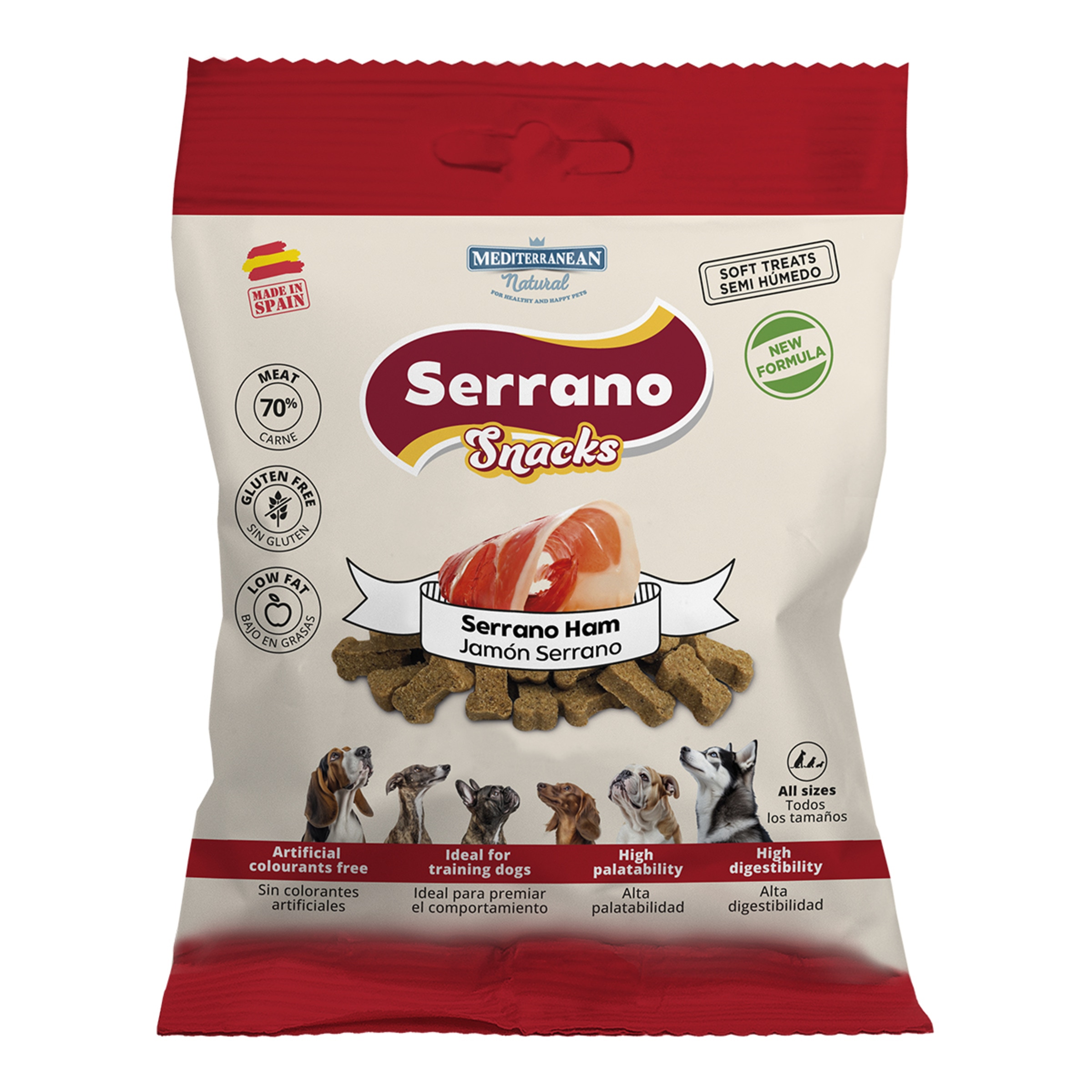 Imagen 0 de Snack para perros adultos Mediterranean Natural Serrano jamón serrano 85 g