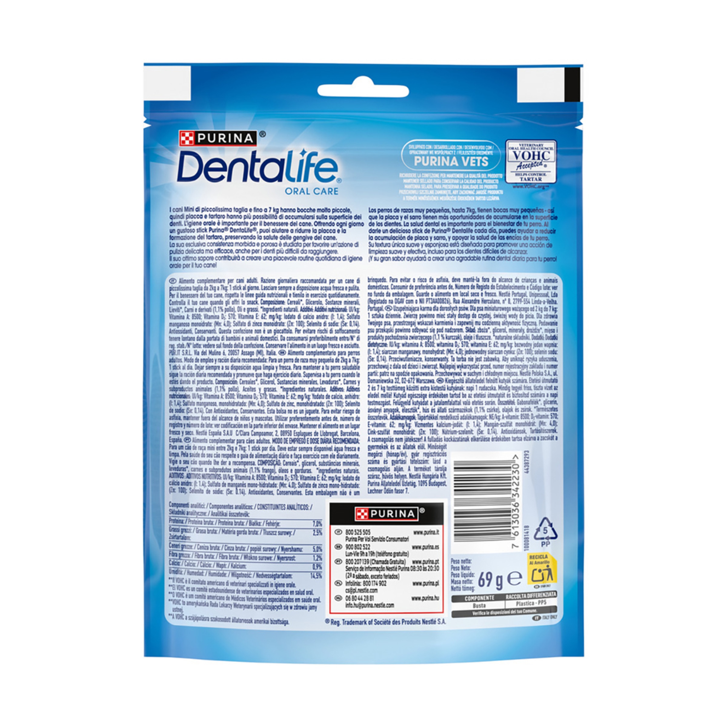 Snack dental para perros minis Purina DentaLife Daily Oral Care 2