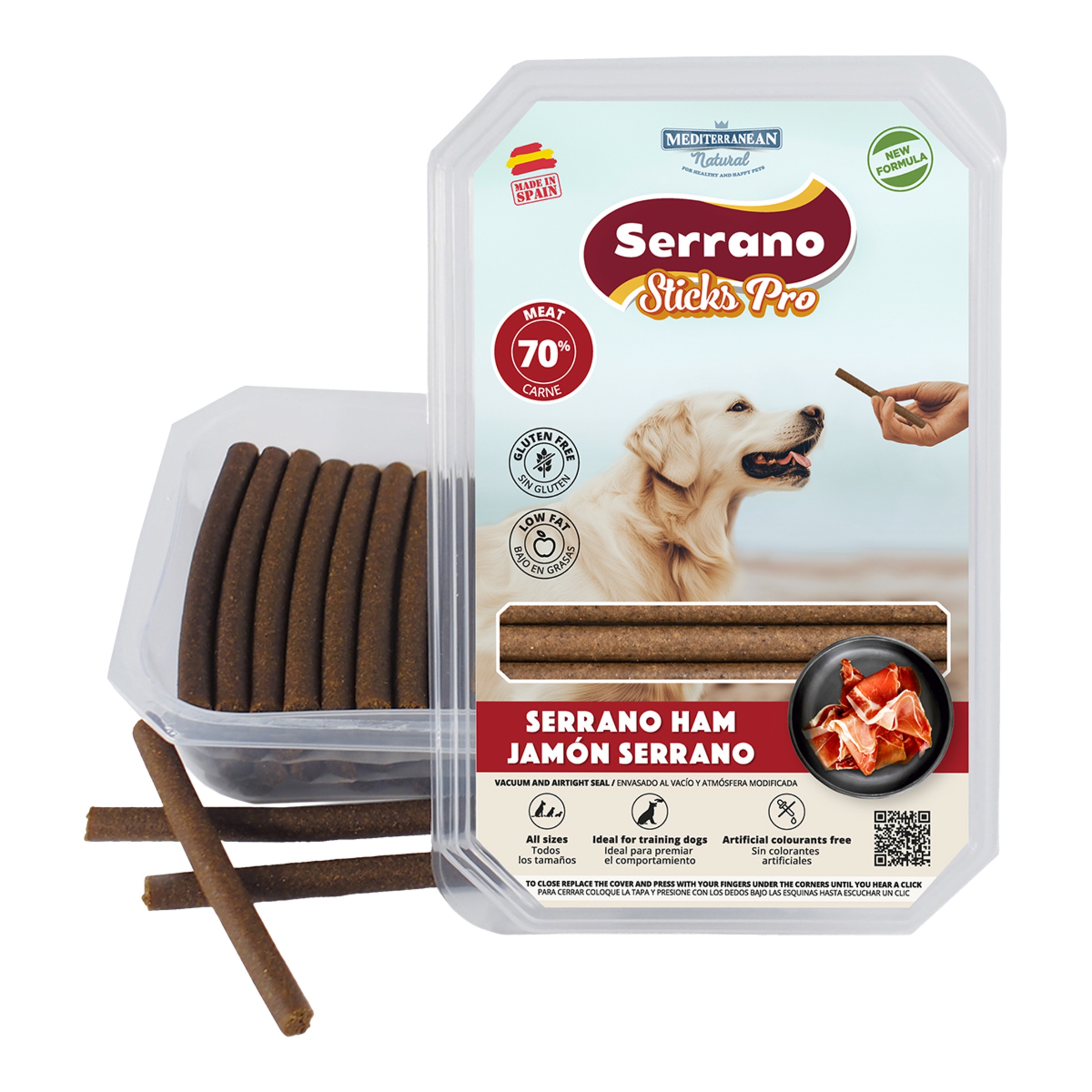 Imagen 0 de Snack para perros adultos Mediterranean Natural Ibéricas sticks jamón serrano
