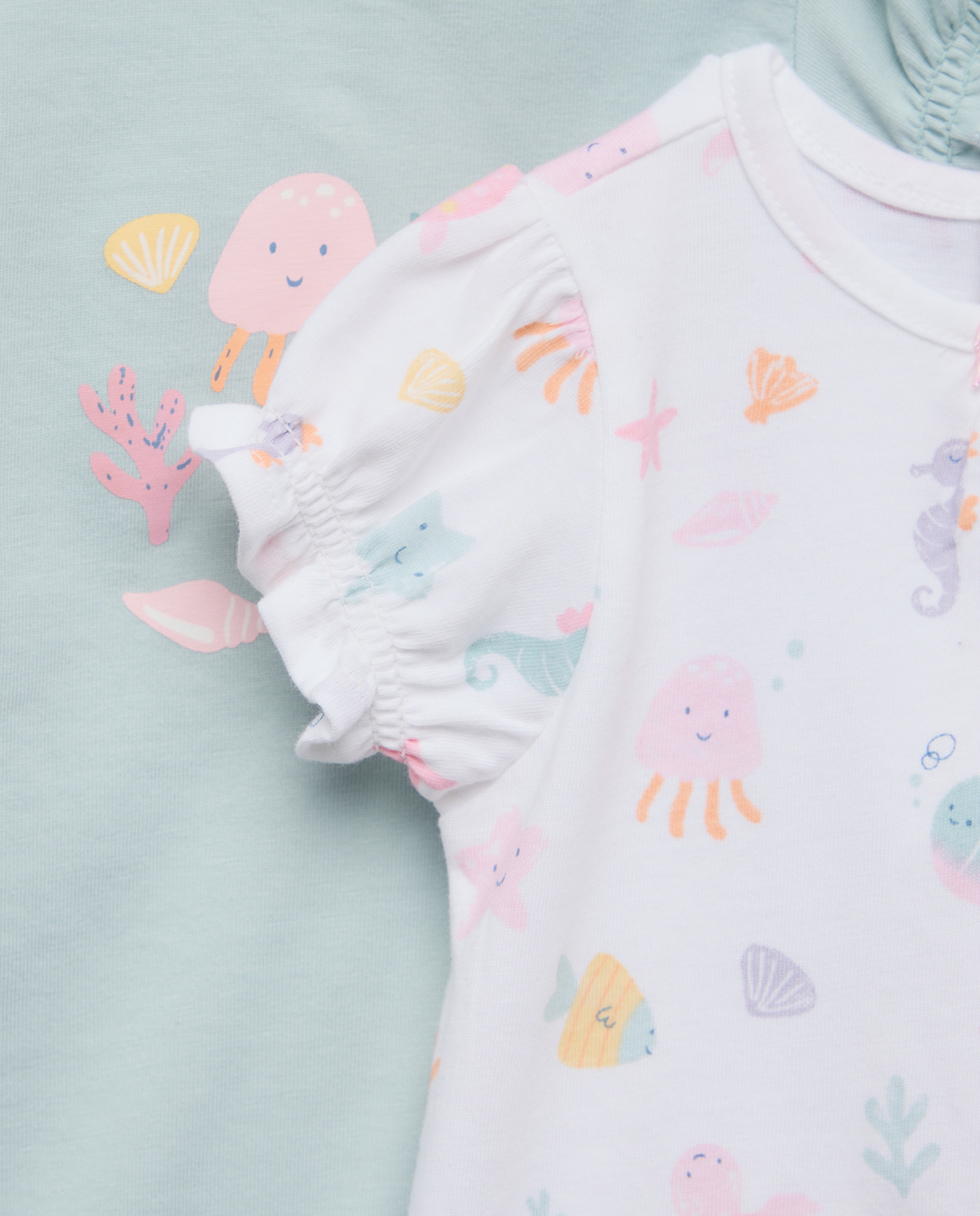 Pack de 2 Pijamas de Bebé Cotton Juice Verde-3