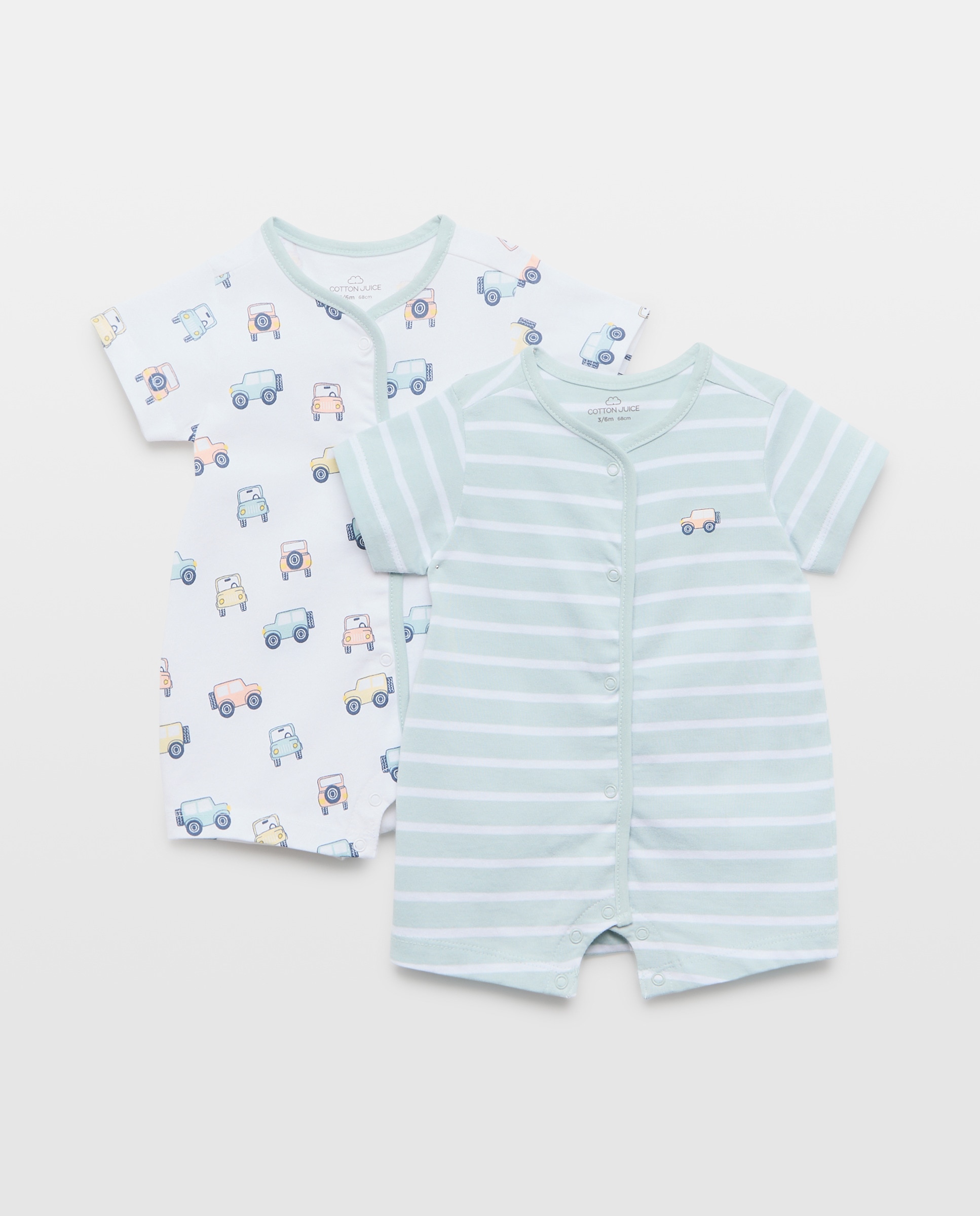 Imagem 0 de Pack de Dois Pijamas de Bebé com Carros
