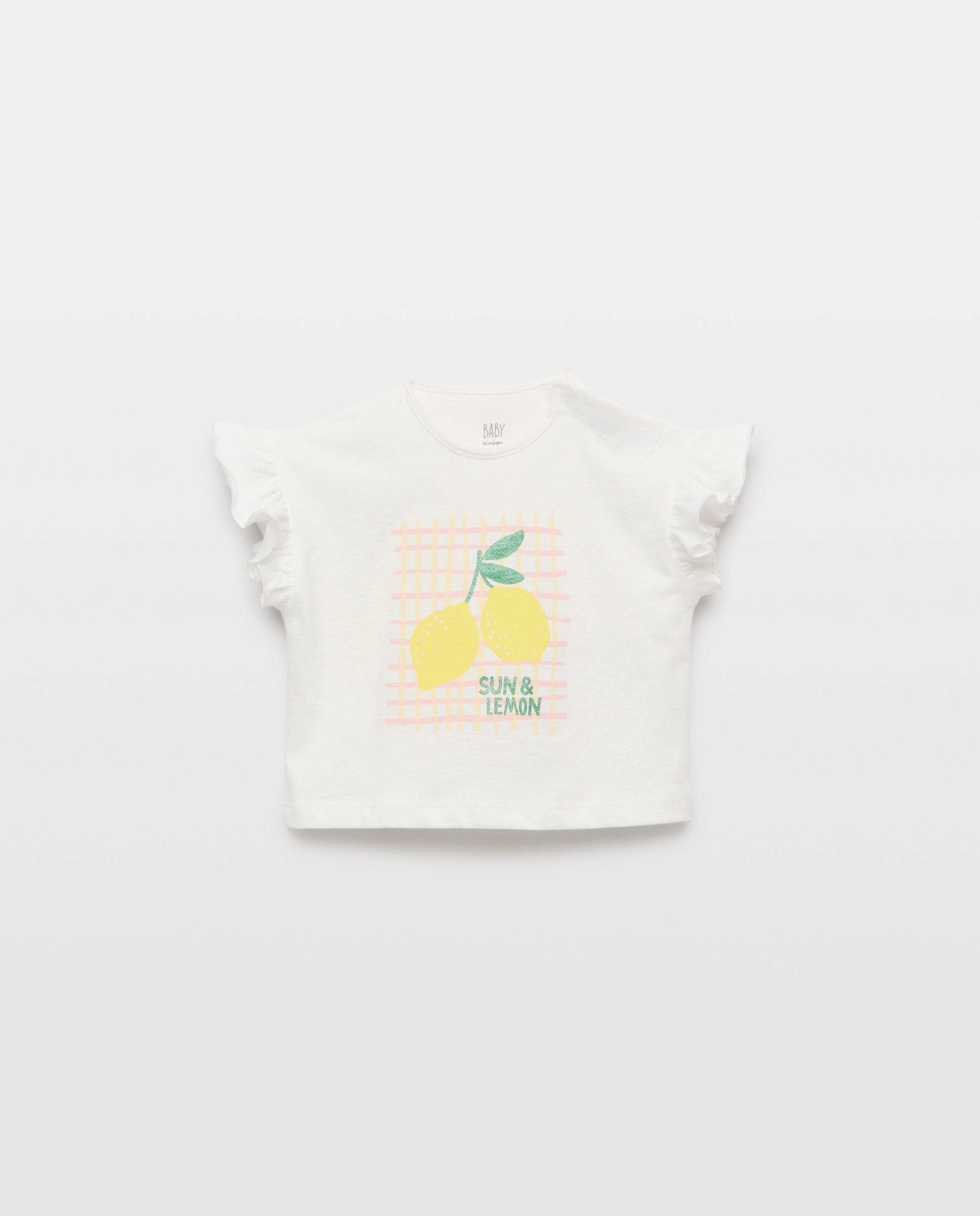 Imagem 0 de T-shirt de Bebé com Estampado de Limão e Quadrados