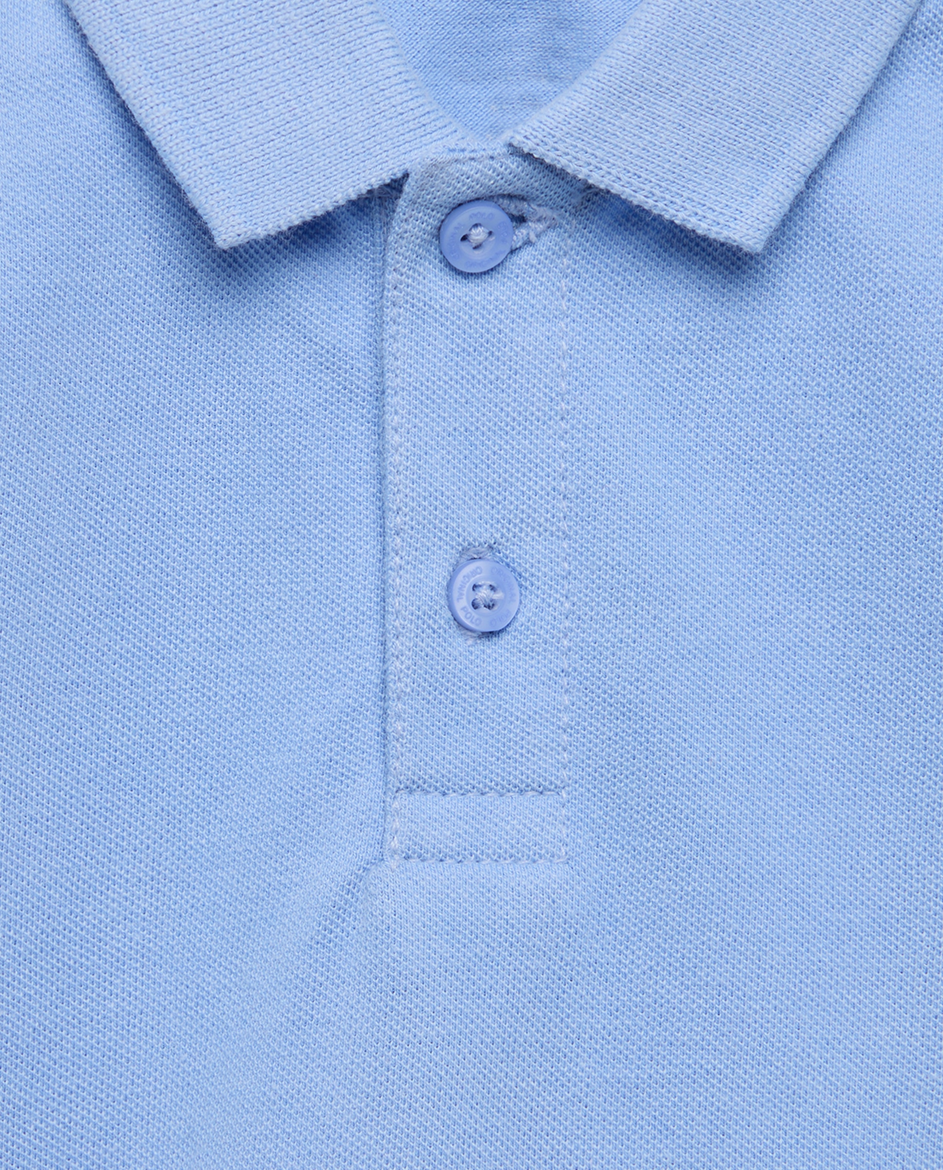 Polo de bebé piqué manga corta Azul Intenso-3