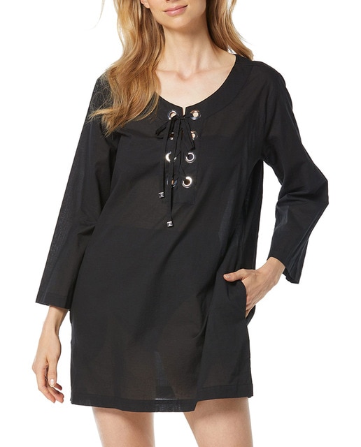 Imagen 0 de Kaftan liso en tejido 100% algodón