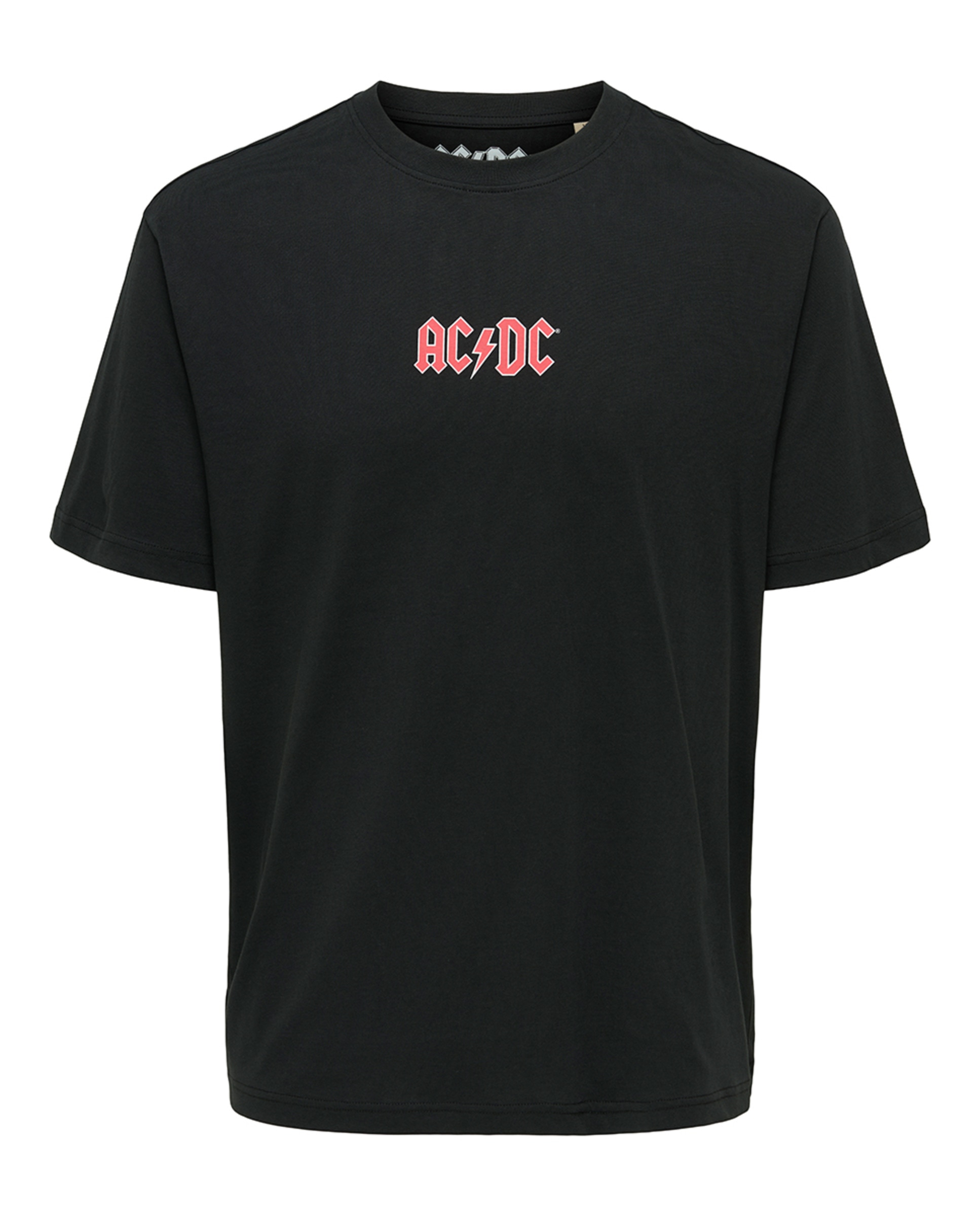 T-shirt Relaxed Fit com Manga Curta Preto-3